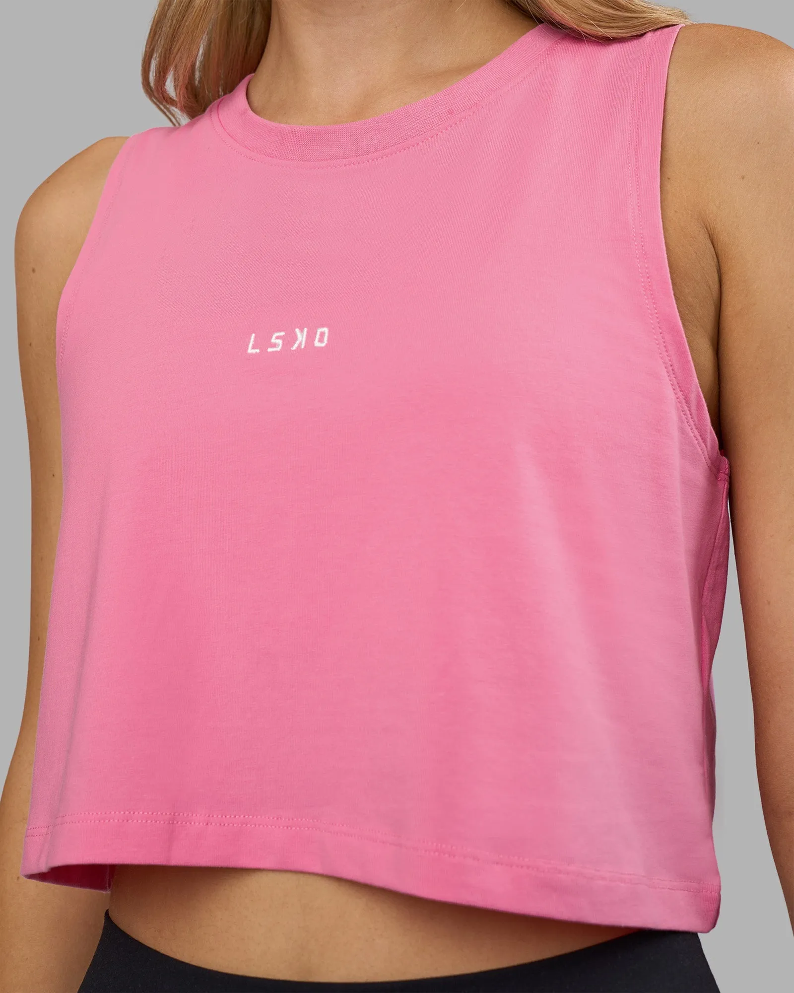 Go-To FLXCotton Tank - Candy Pink-White sold by LSKD product image thumbnail 4