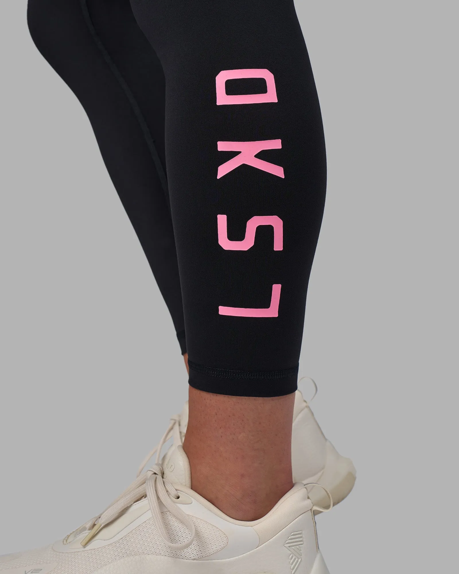 Rep Ultra High-Rise 7/8 Legging Pockets - Black-Candy Pink sold by LSKD product image thumbnail 2