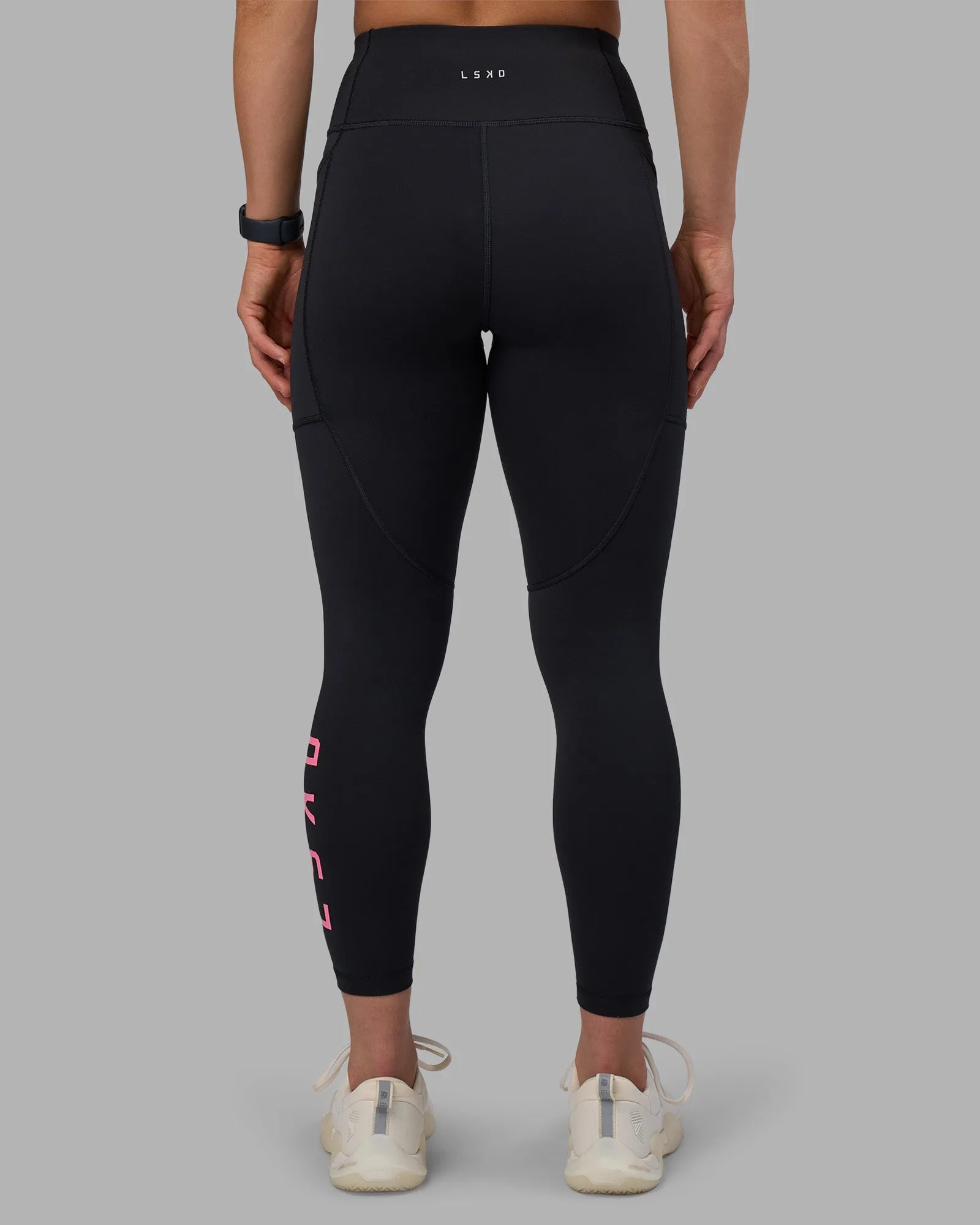 Rep Ultra High-Rise 7/8 Legging Pockets - Black-Candy Pink sold by LSKD product image thumbnail 4