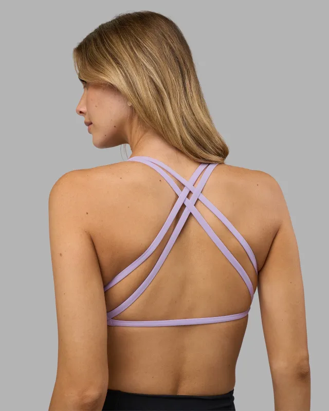 Aspire Twist Sports Bra - Pale Lilac sold by LSKD