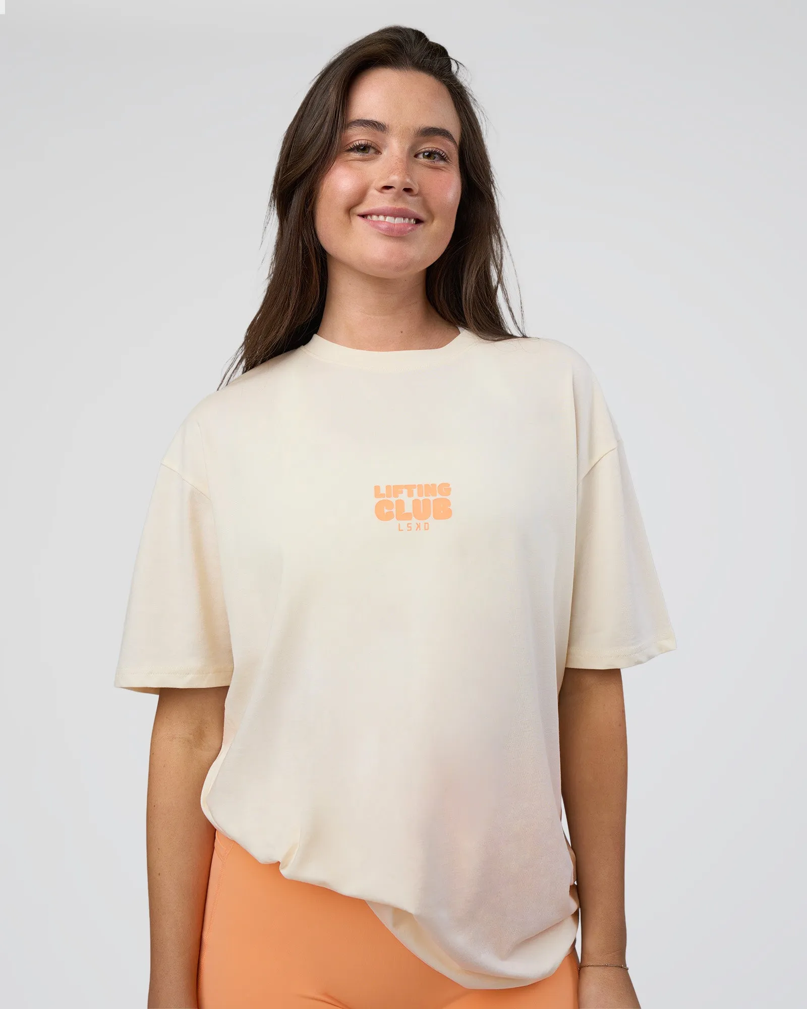 Kettle B FLXCotton Oversized Tee - Sugar Swizzle-Cantaloupe sold by LSKD product image thumbnail 5