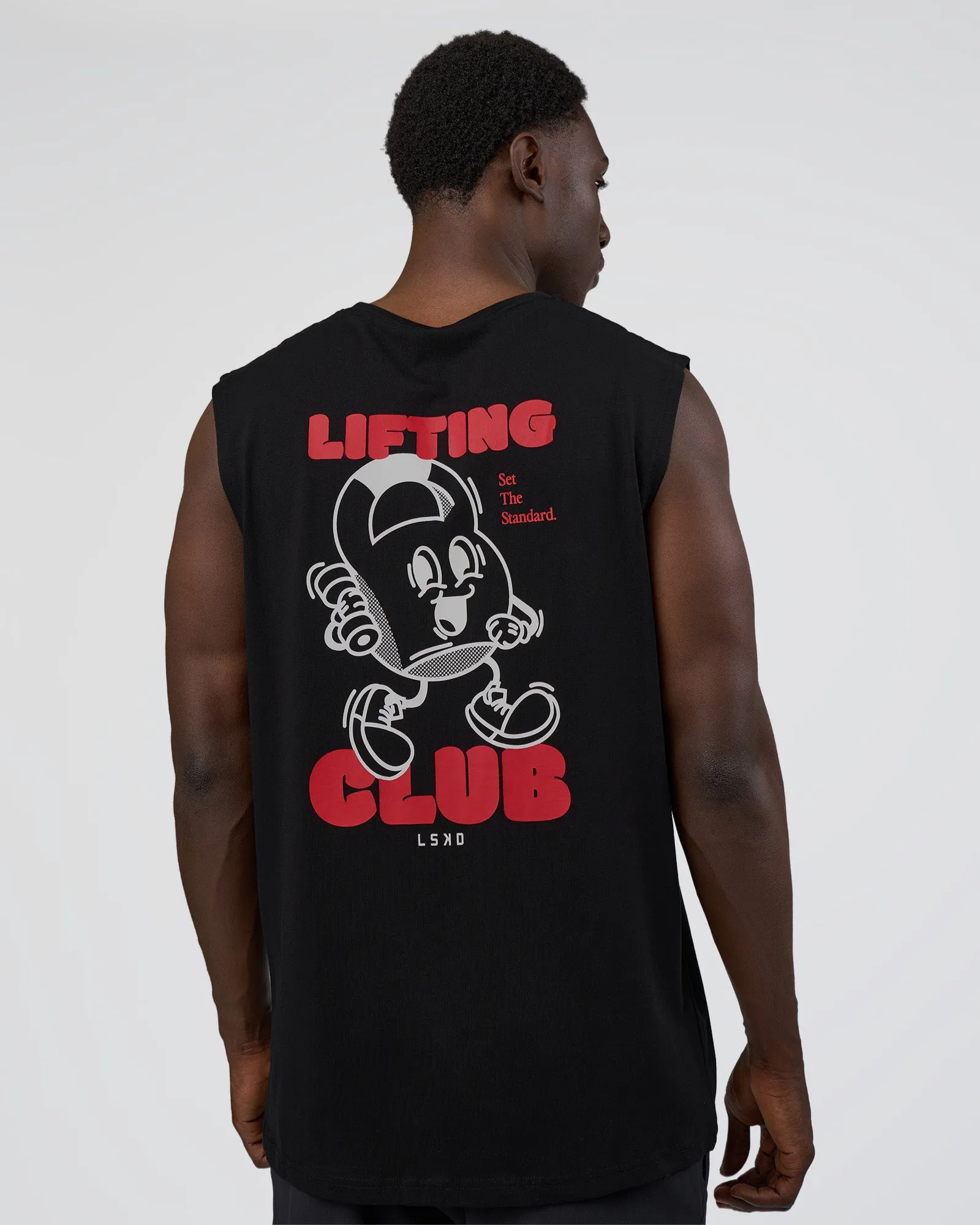 Kettle-B FLXCotton Muscle Tank - Black-White sold by LSKD