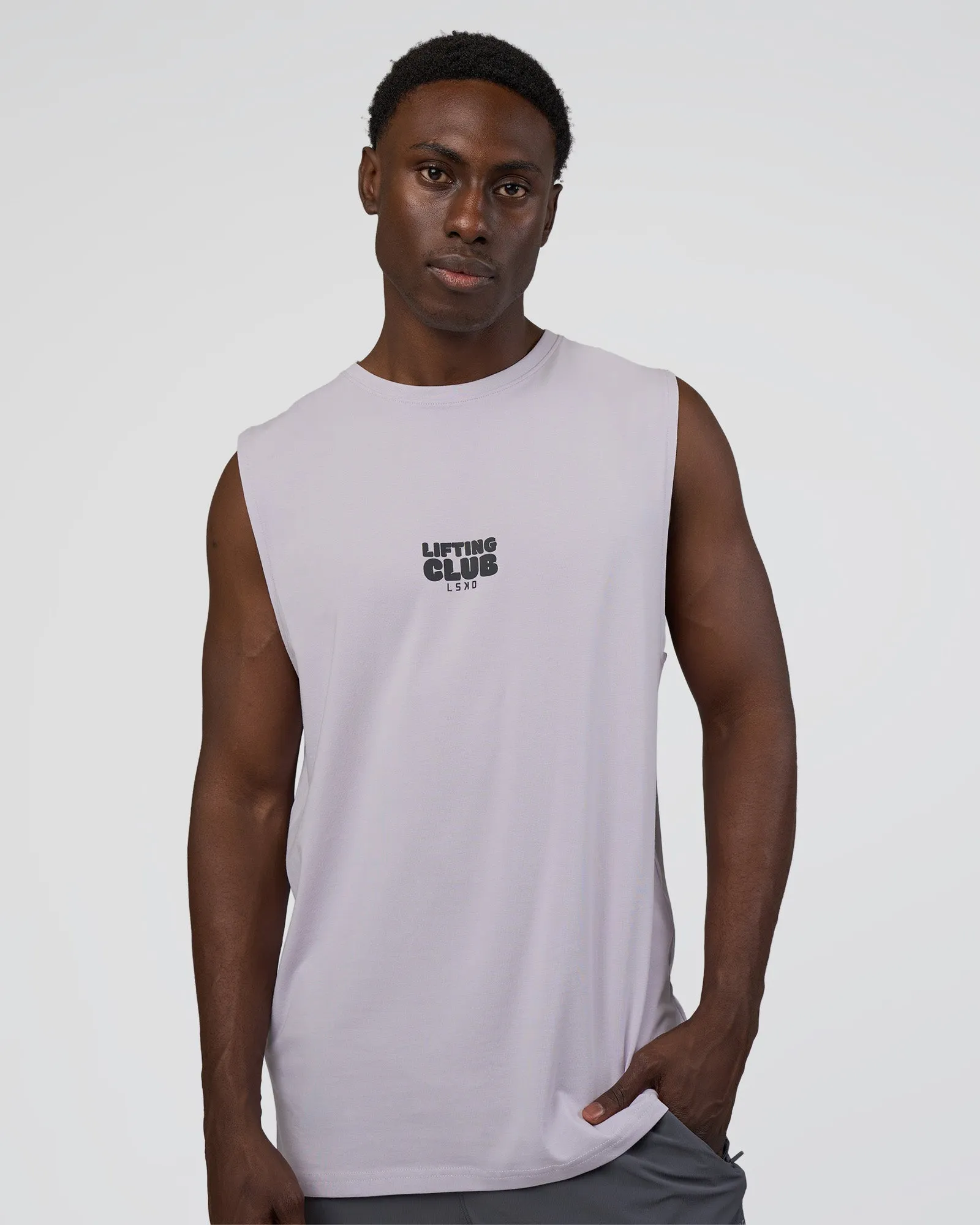Kettle-B FLXCotton Muscle Tank - Galactic Lilac-Black sold by LSKD