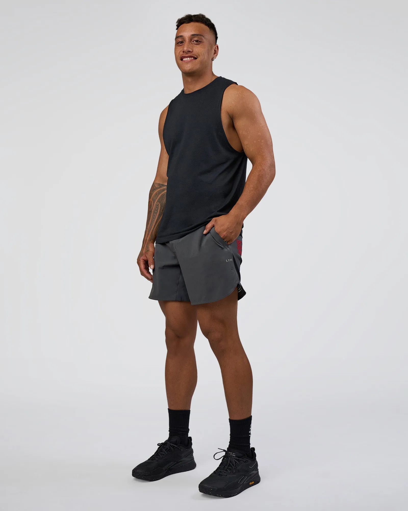 Lift 6" Short - Dark Storm-Scarlet sold by LSKD product image thumbnail 3