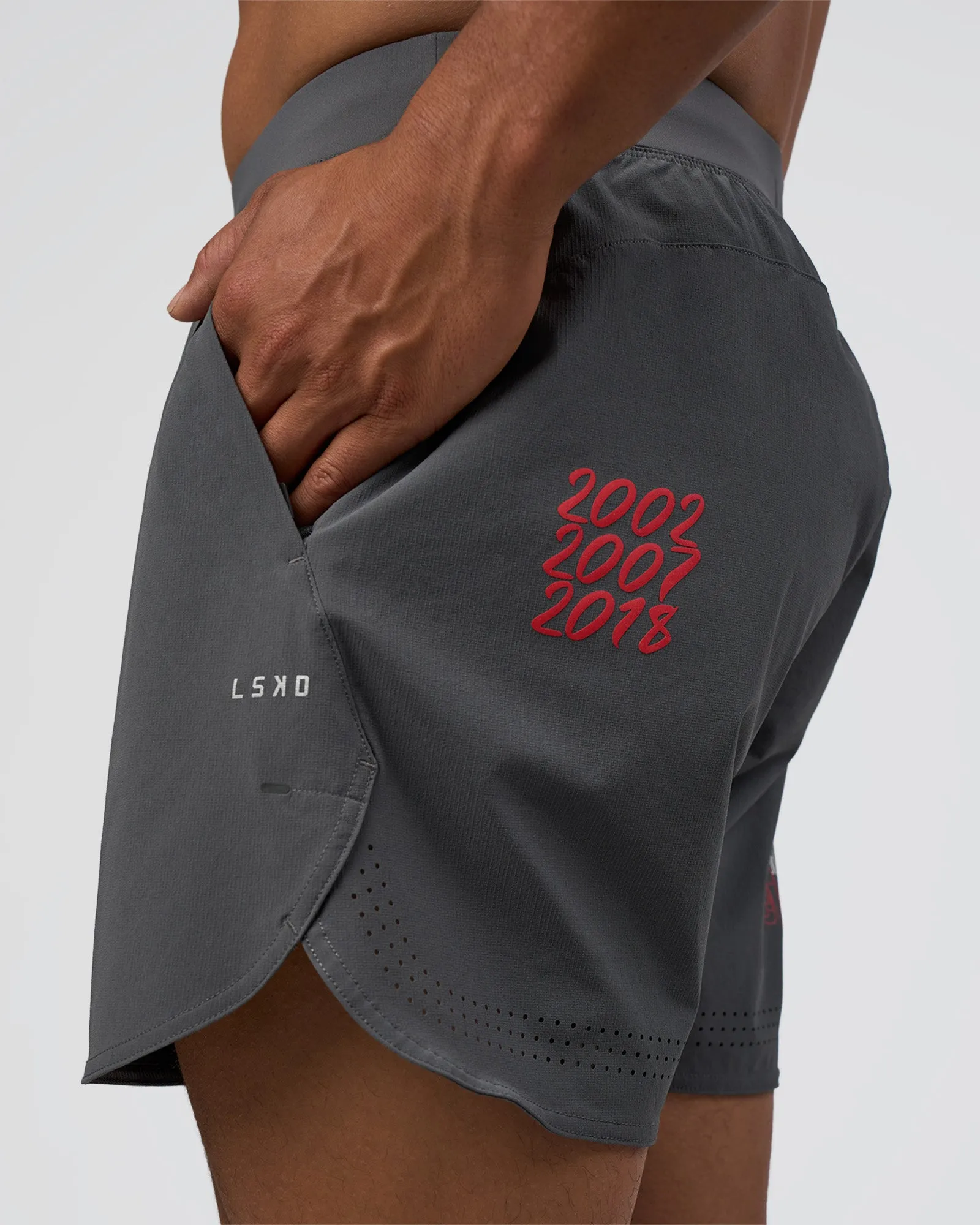 Lift 6" Short - Dark Storm-Scarlet sold by LSKD