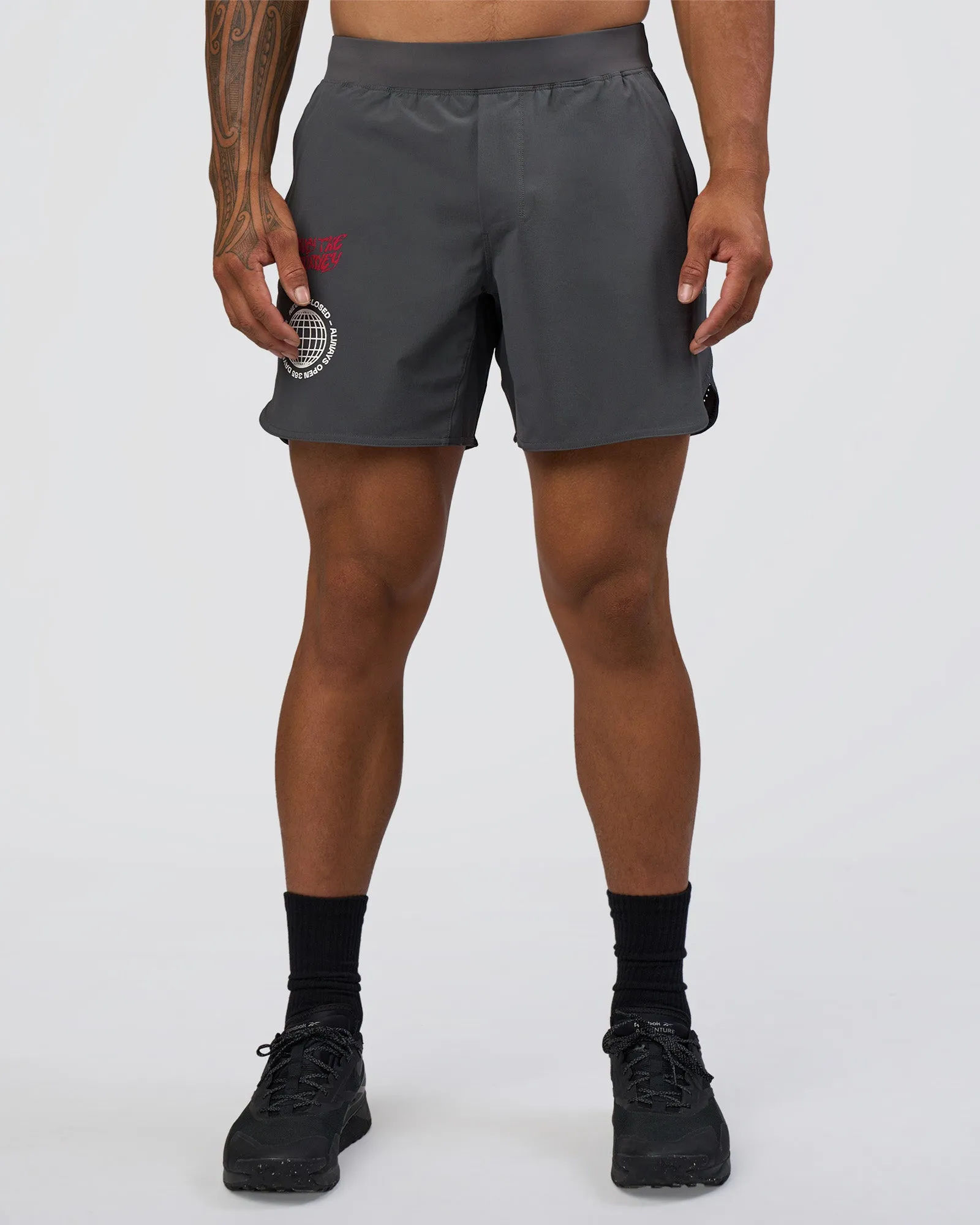 Lift 6" Short - Dark Storm-Scarlet sold by LSKD product image thumbnail 2