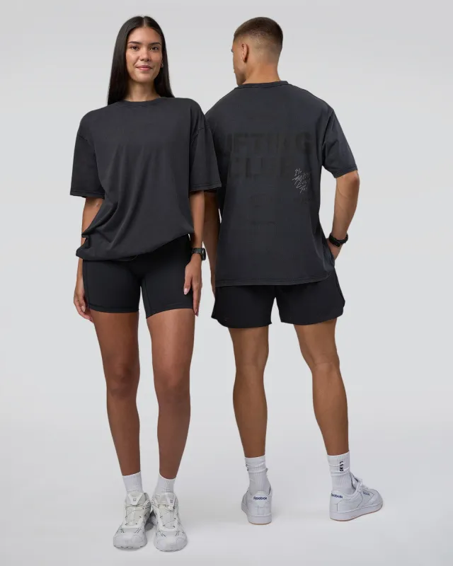 Lifting Club FLXCotton Tee Oversize - Black Washed sold by LSKD