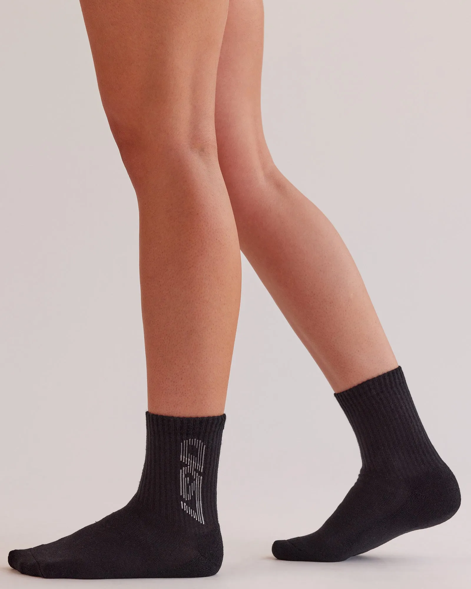 Rally Quarter Socks 3 Pack Box - White-Black-Marshmallow sold by LSKD product image thumbnail 2