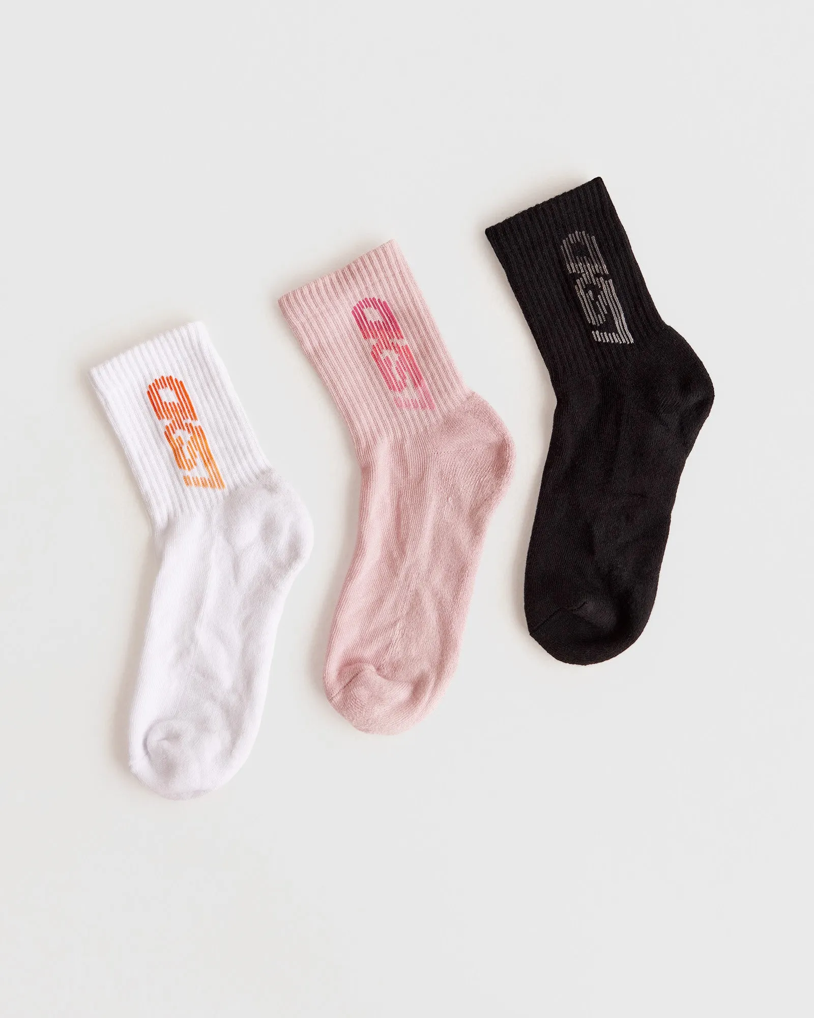 Rally Quarter Socks 3 Pack Box - White-Black-Marshmallow sold by LSKD product image thumbnail 5