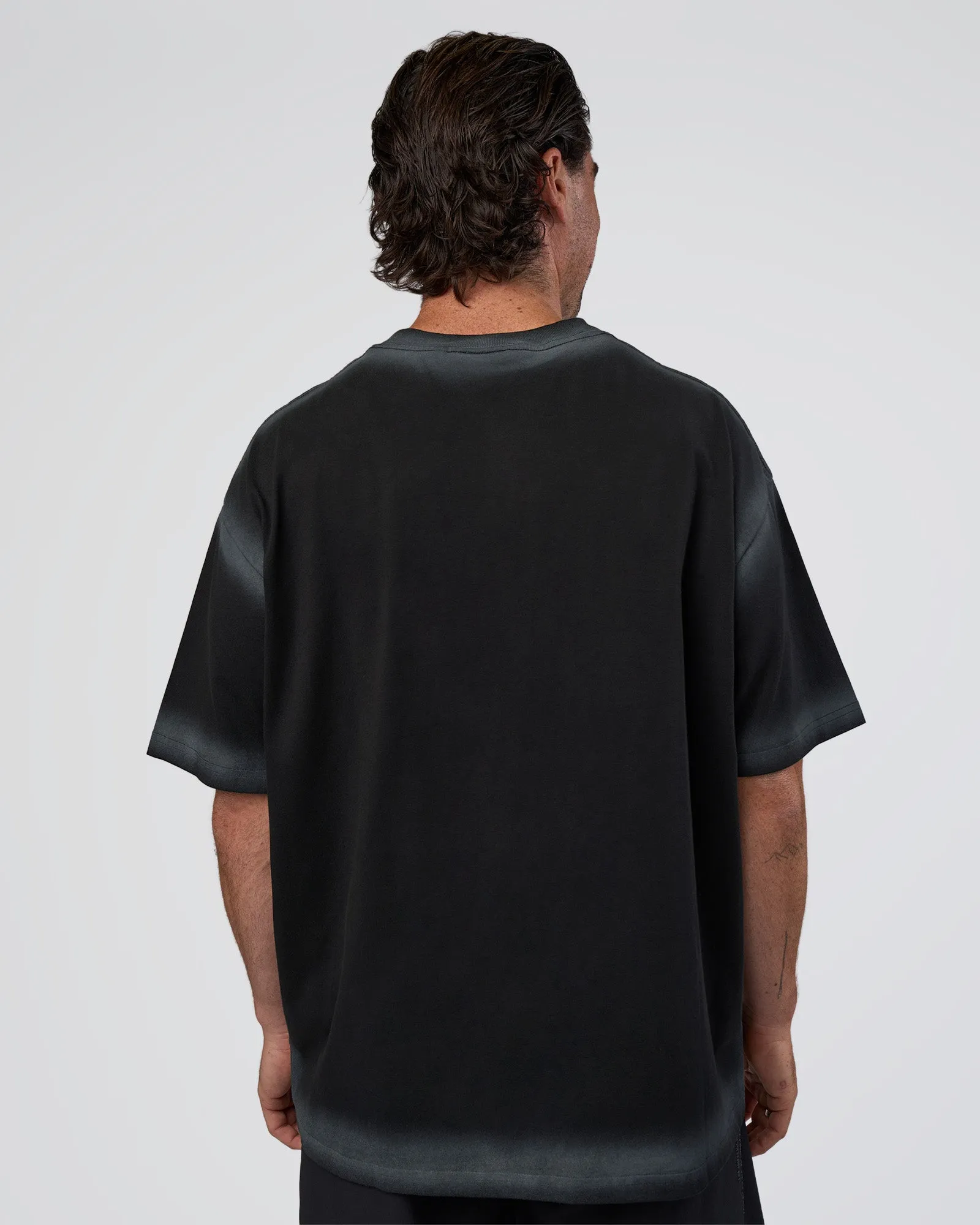 Urban Blur Heavyweight Unisex Oversized Tee - Black-Dark Storm sold by LSKD product image thumbnail 3