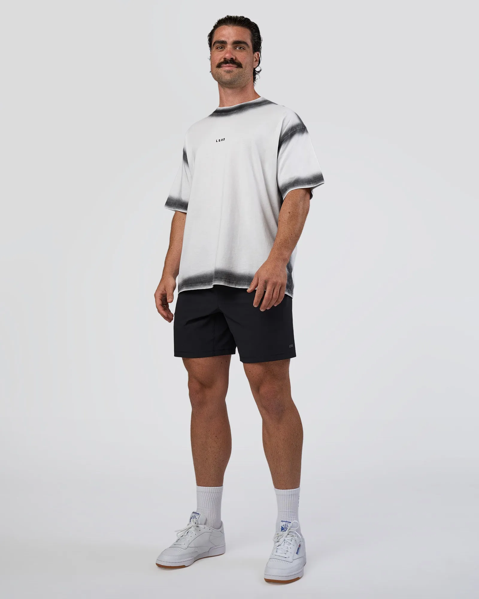 Urban Blur Heavyweight Unisex Oversized Tee - White-Black sold by LSKD product image thumbnail 3