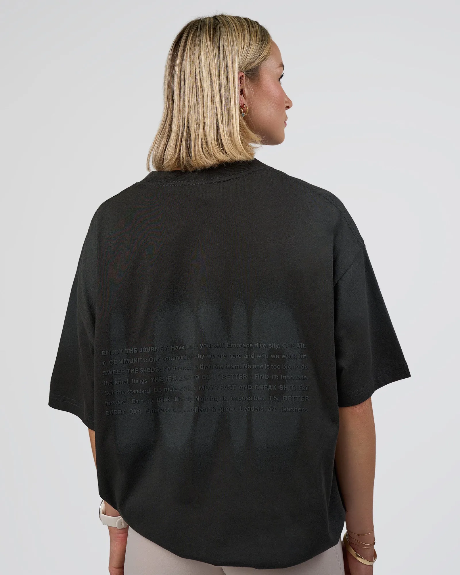 Spray Heavyweight Unisex Oversized Tee - Charcoal Washed sold by LSKD product image thumbnail 4