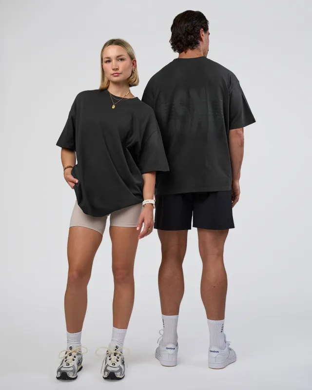 Spray Heavyweight Unisex Oversized Tee - Charcoal Washed sold by LSKD