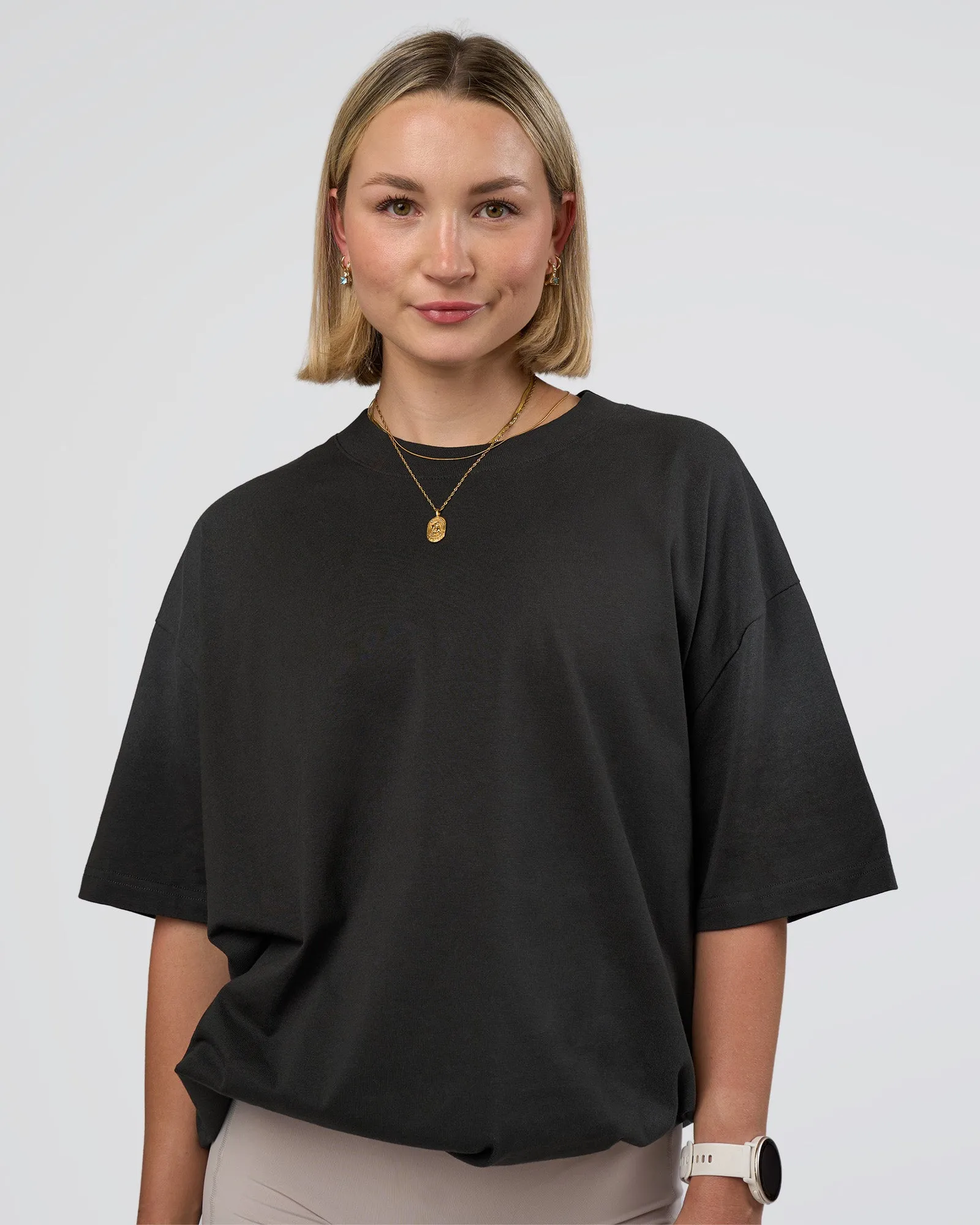 Spray Heavyweight Unisex Oversized Tee - Charcoal Washed sold by LSKD product image thumbnail 5