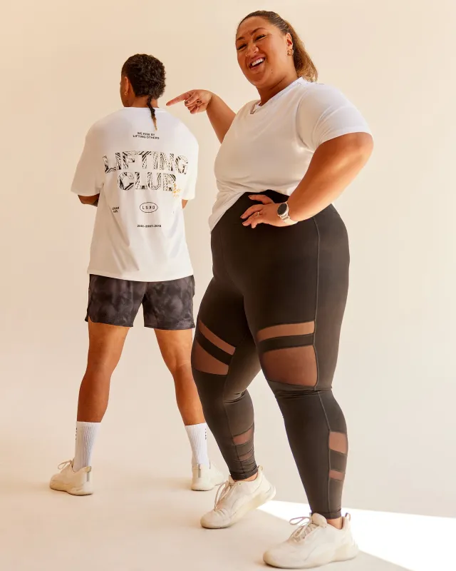 Lilz Lifting Club FLXCotton Oversized Tee - White sold by LSKD