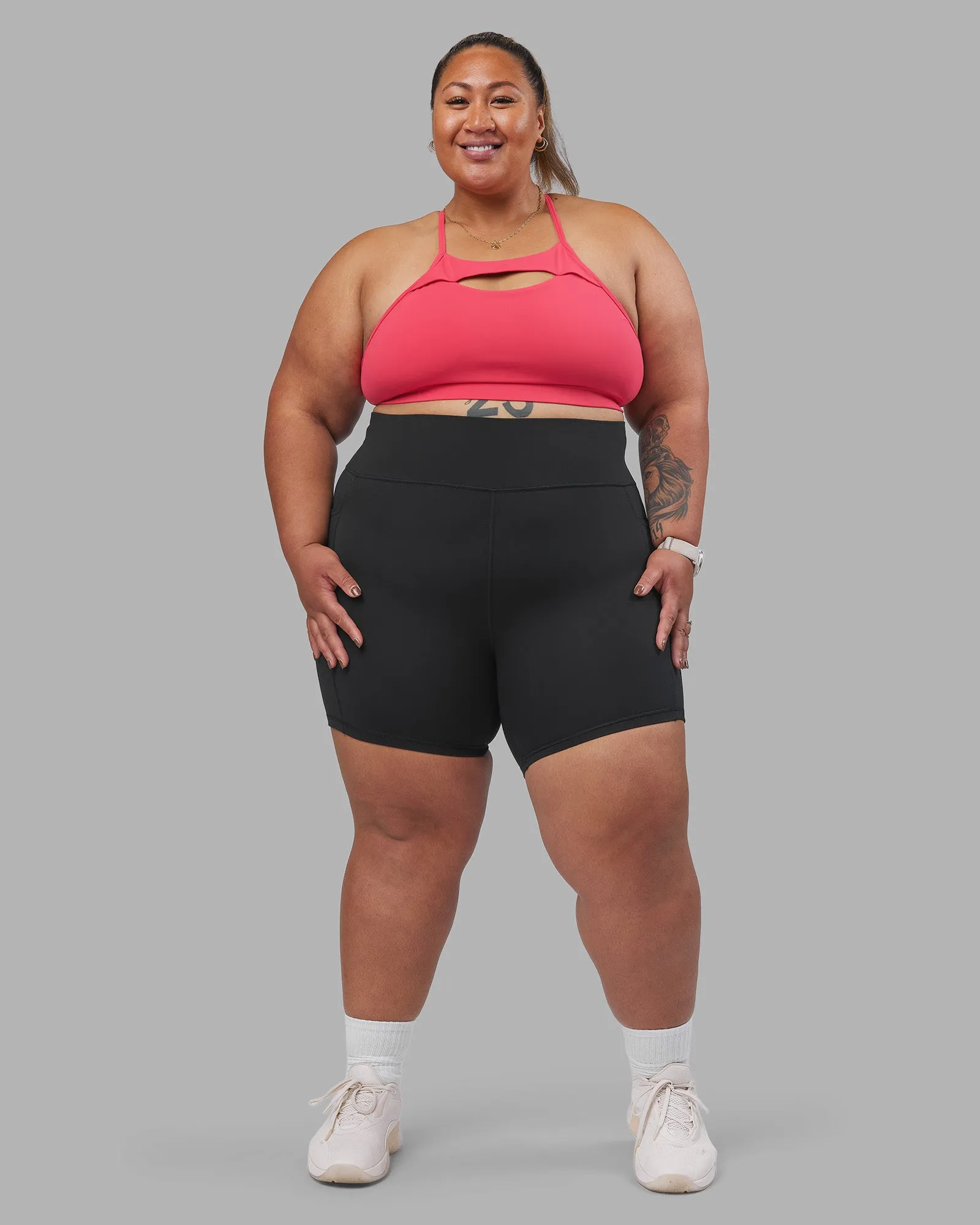 Be Bold Sports Bra - Bright Raspberry sold by LSKD product image thumbnail 5