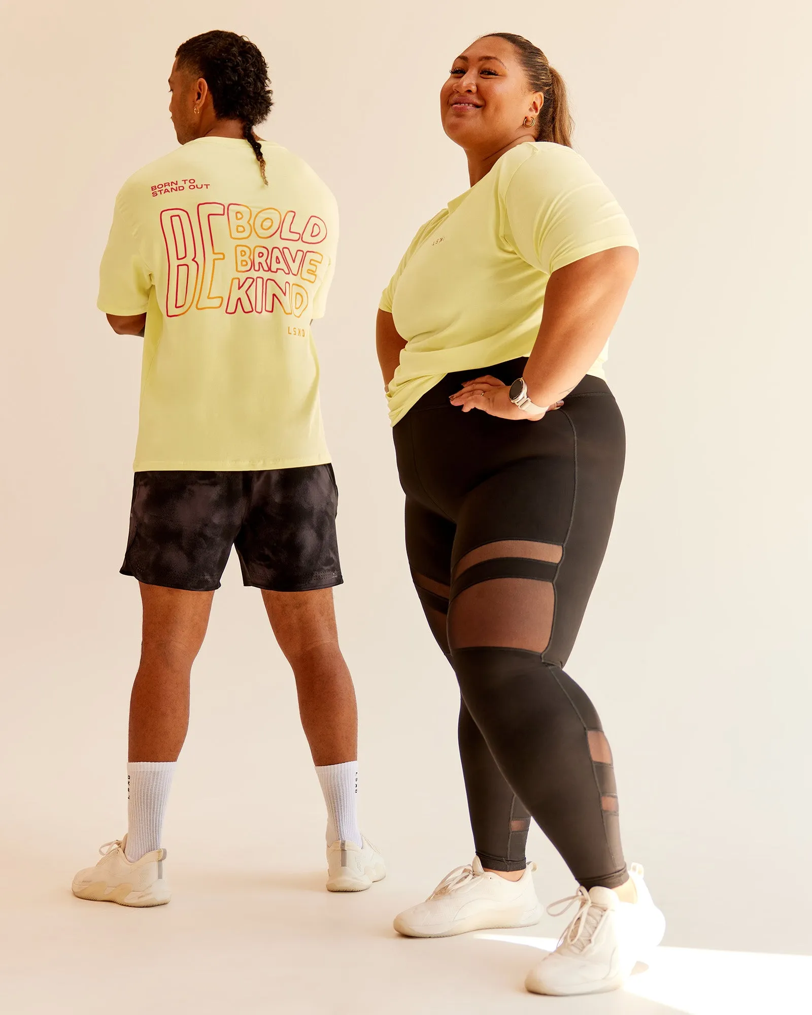 Bold Brave and Kind FLXCotton Oversized Tee - Lemon Fizz sold by LSKD