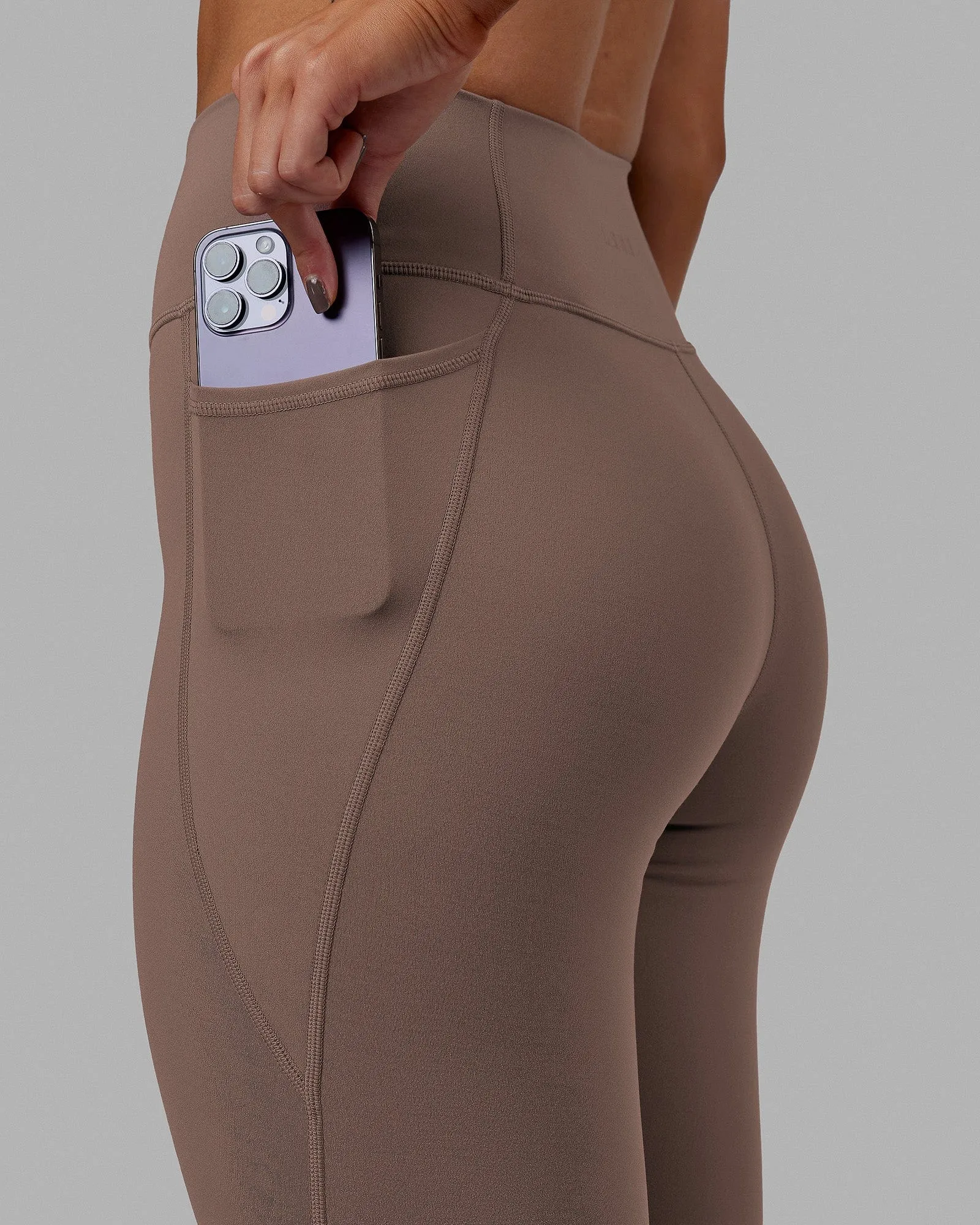 Fusion 7/8 Length Tight with Pockets - Deep Taupe sold by LSKD product image thumbnail 5