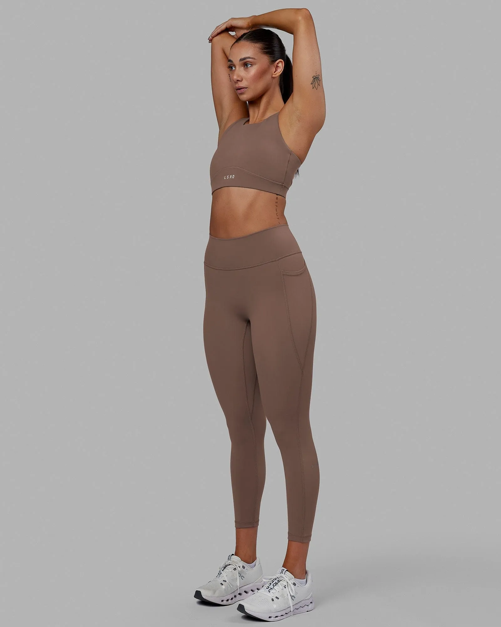 Fusion 7/8 Length Tight with Pockets - Deep Taupe sold by LSKD product image thumbnail 3
