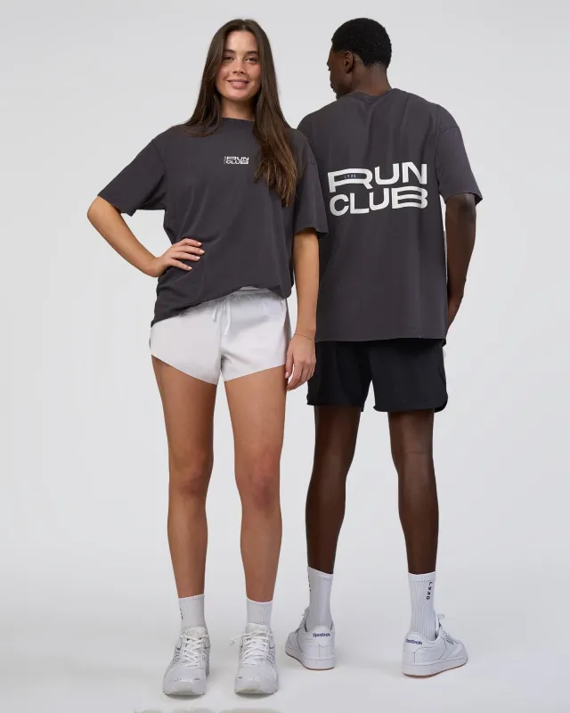 Runner's FLXCotton Oversized Tee - Black Washed-White sold by LSKD