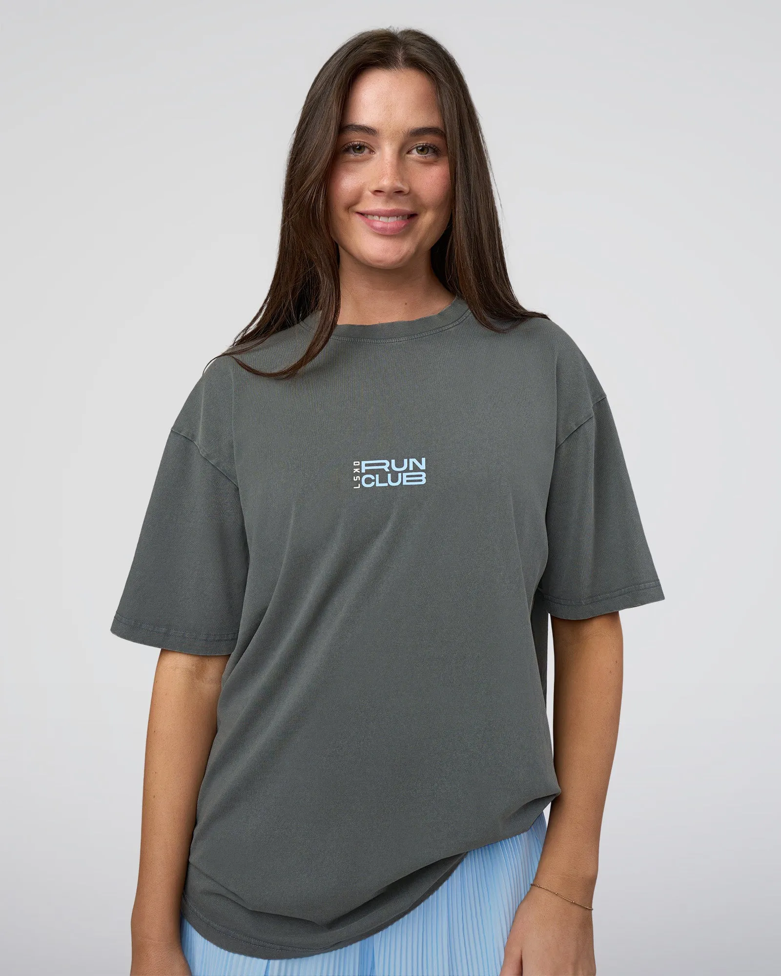Runner's FLXCotton Oversized Tee - Dark Storm Washed-Open Air sold by LSKD product image thumbnail 4
