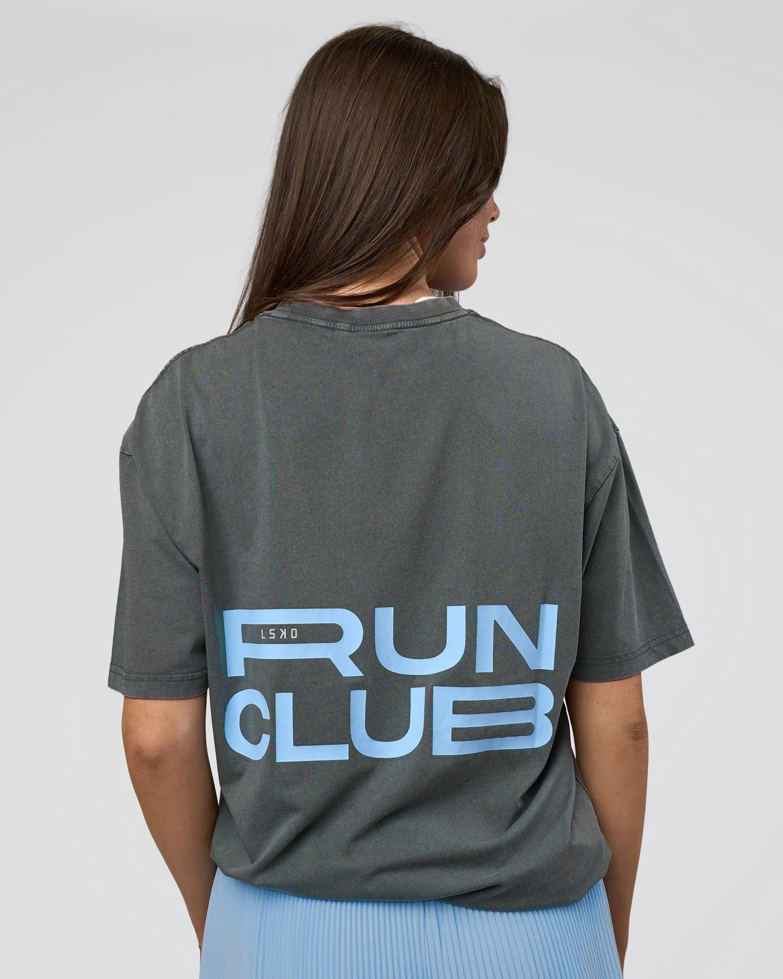 Runner's FLXCotton Oversized Tee - Dark Storm Washed-Open Air sold by LSKD product image thumbnail 5