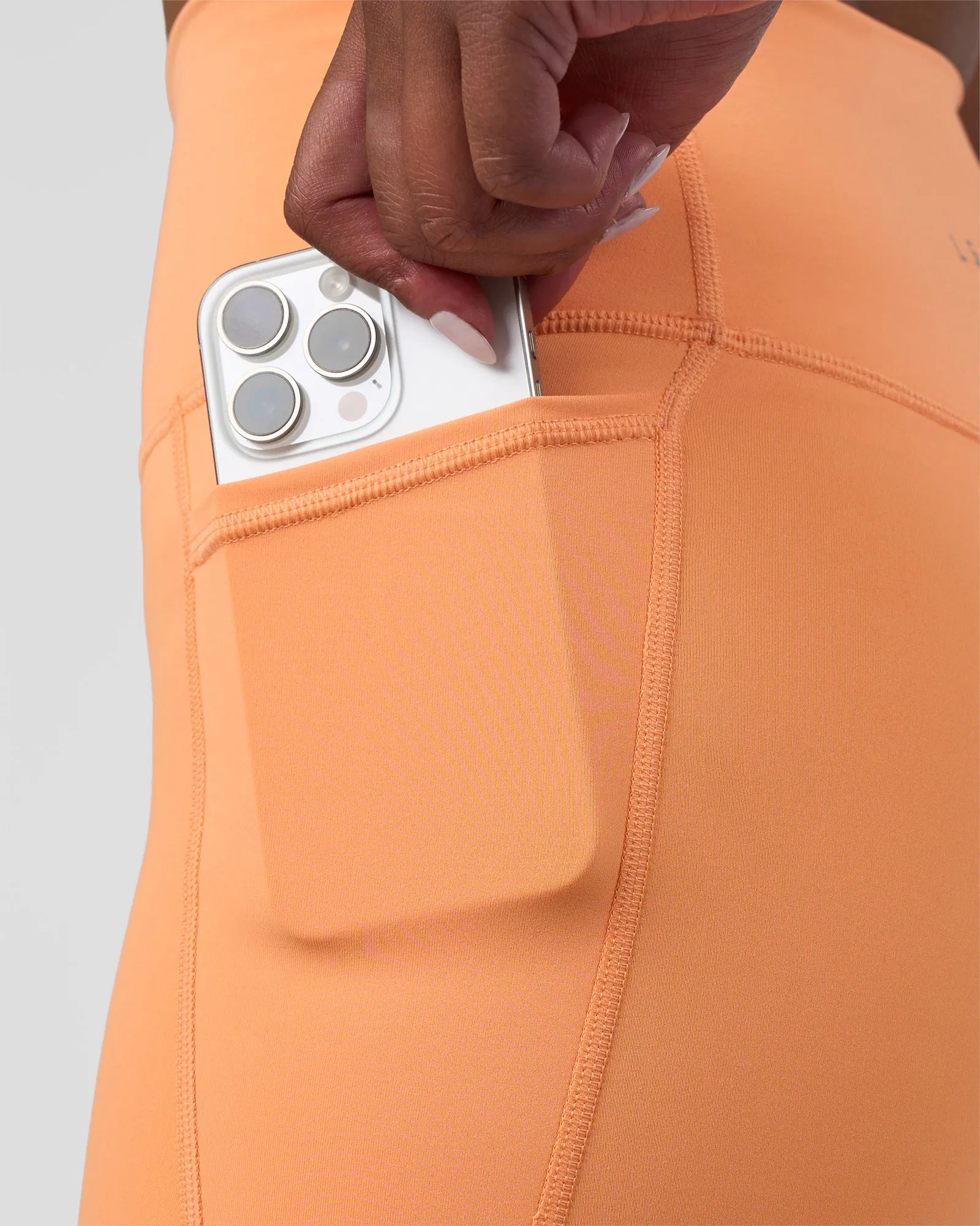 Fusion Ultra High-Rise 4" Short Pockets - Cantaloupe sold by LSKD product image thumbnail 3