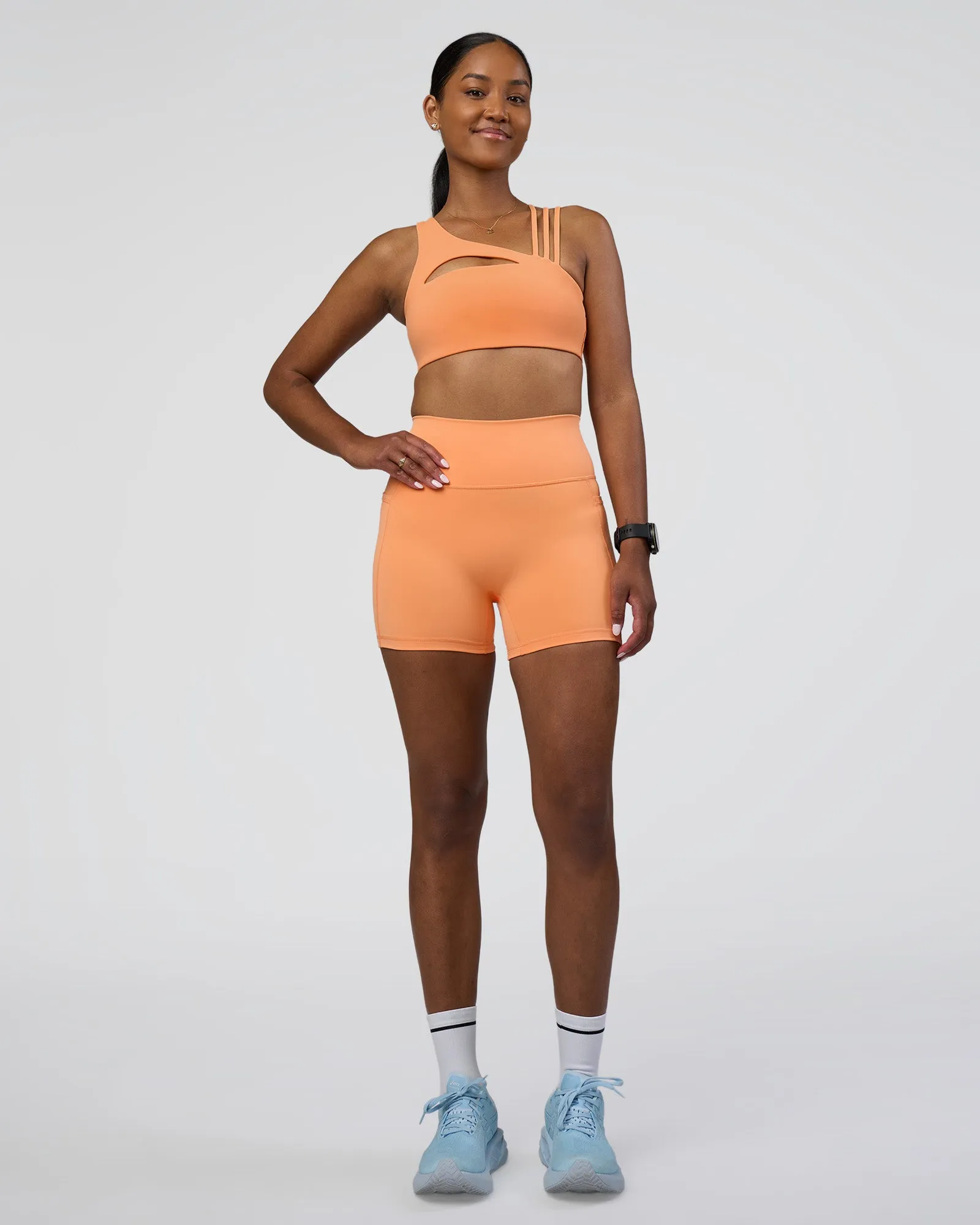 Fusion Ultra High-Rise 4" Short Pockets - Cantaloupe sold by LSKD product image thumbnail 5