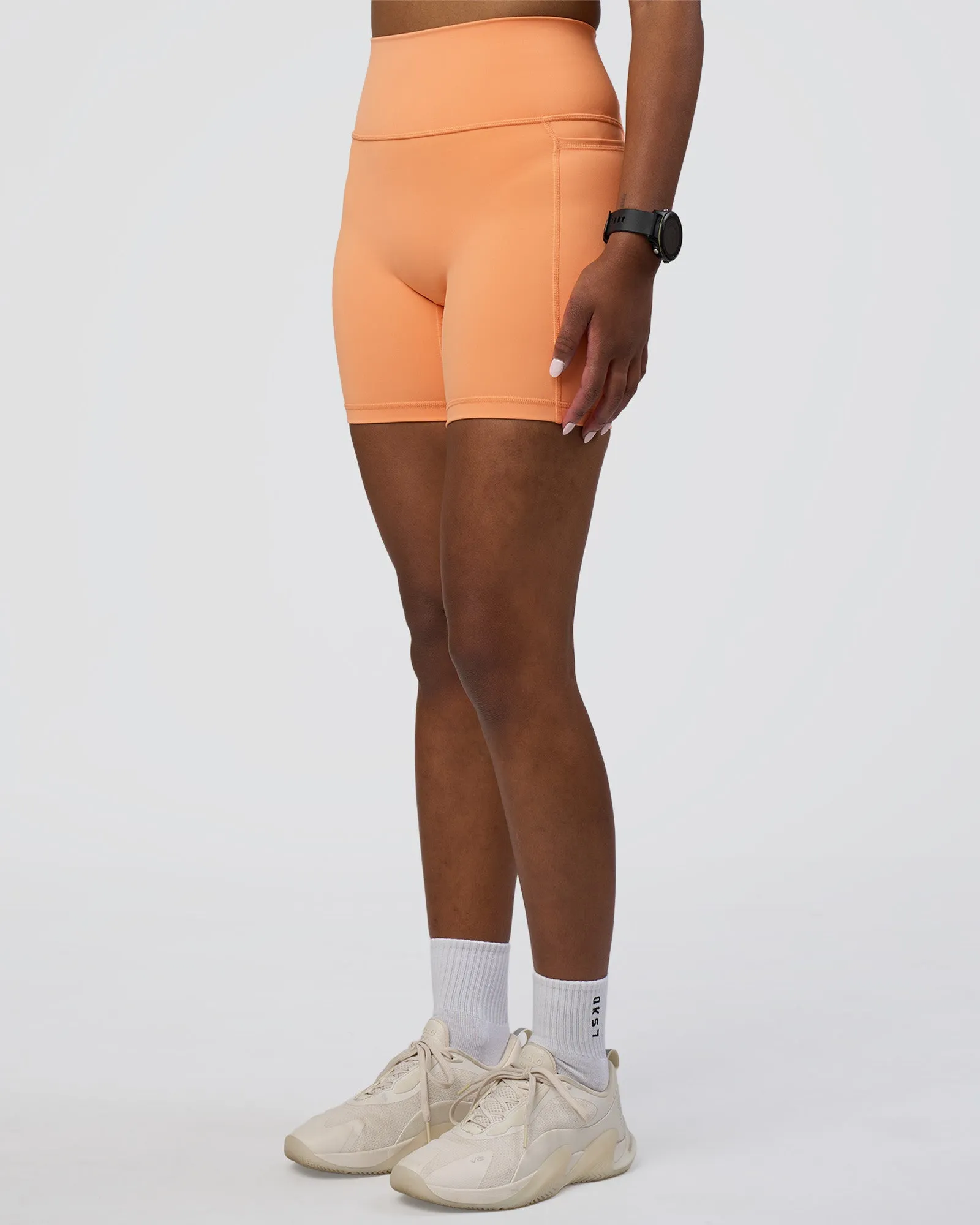 Fusion Ultra High-Rise 6" Short Pockets - Cantaloupe sold by LSKD product image thumbnail 5