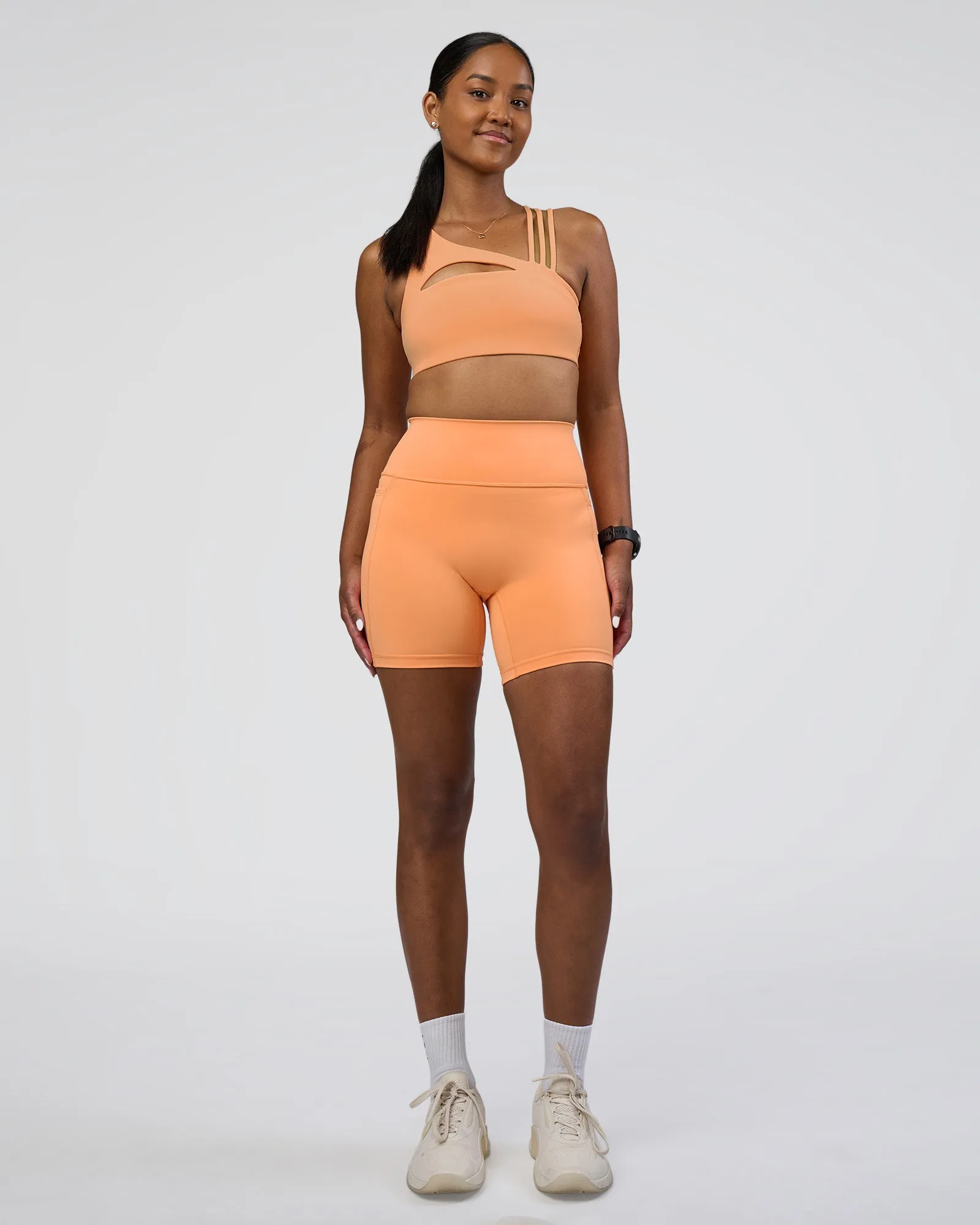 Fusion Ultra High-Rise 6" Short Pockets - Cantaloupe sold by LSKD