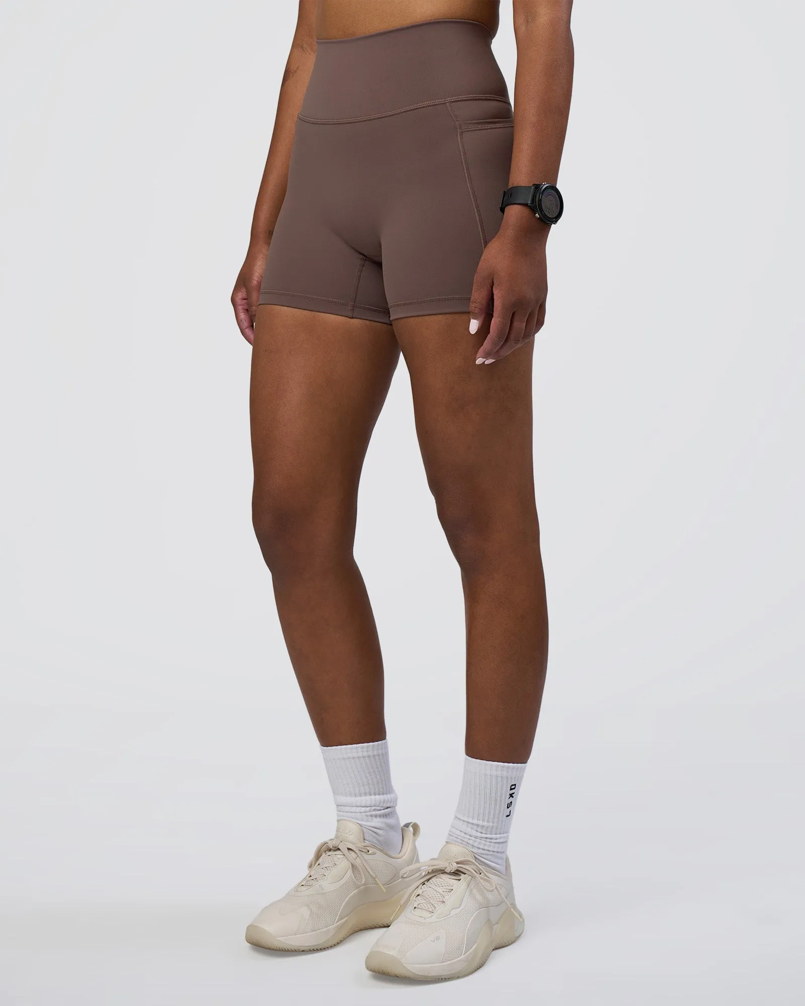 Fusion Ultra High-Rise 4" Short Pockets - Peppercorn sold by LSKD product image thumbnail 2