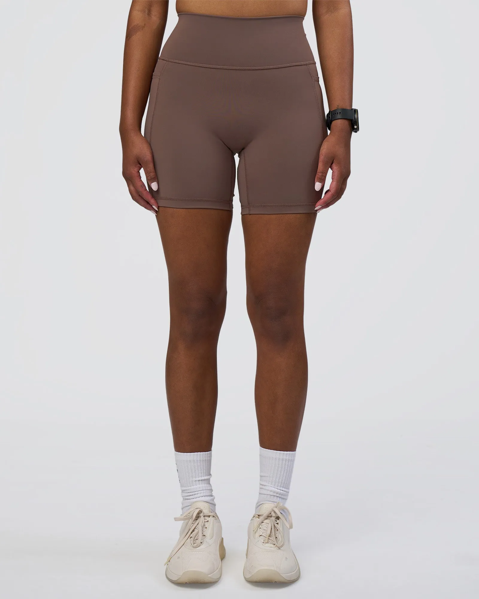 Fusion Ultra High-Rise 6" Short Pockets - Peppercorn sold by LSKD