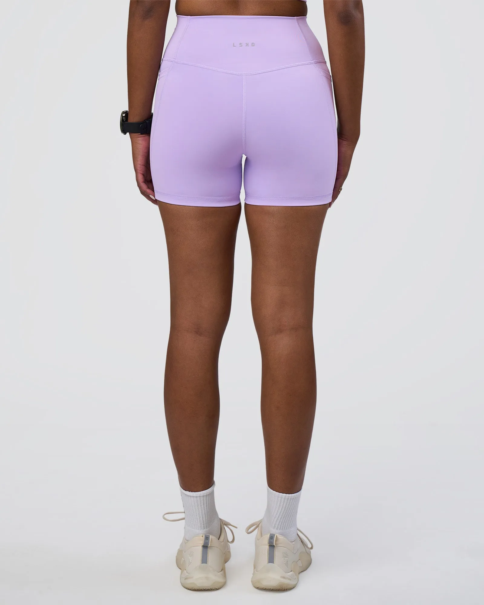 Fusion Ultra High-Rise 4" Short Pockets - Pale Lilac sold by LSKD product image thumbnail 4