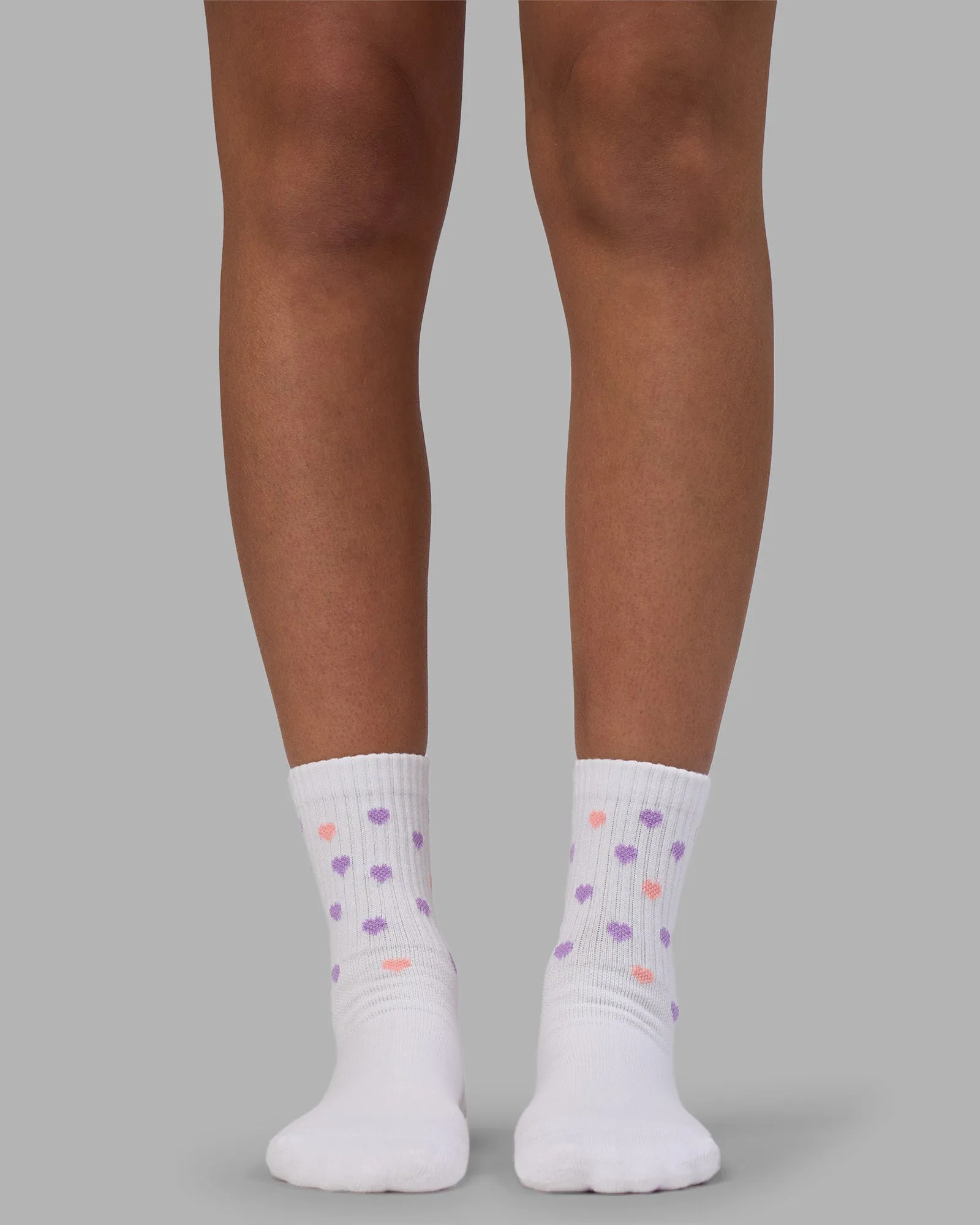 Love Strides Pilates Grip Socks - White-Pale Lilac sold by LSKD product image thumbnail 3
