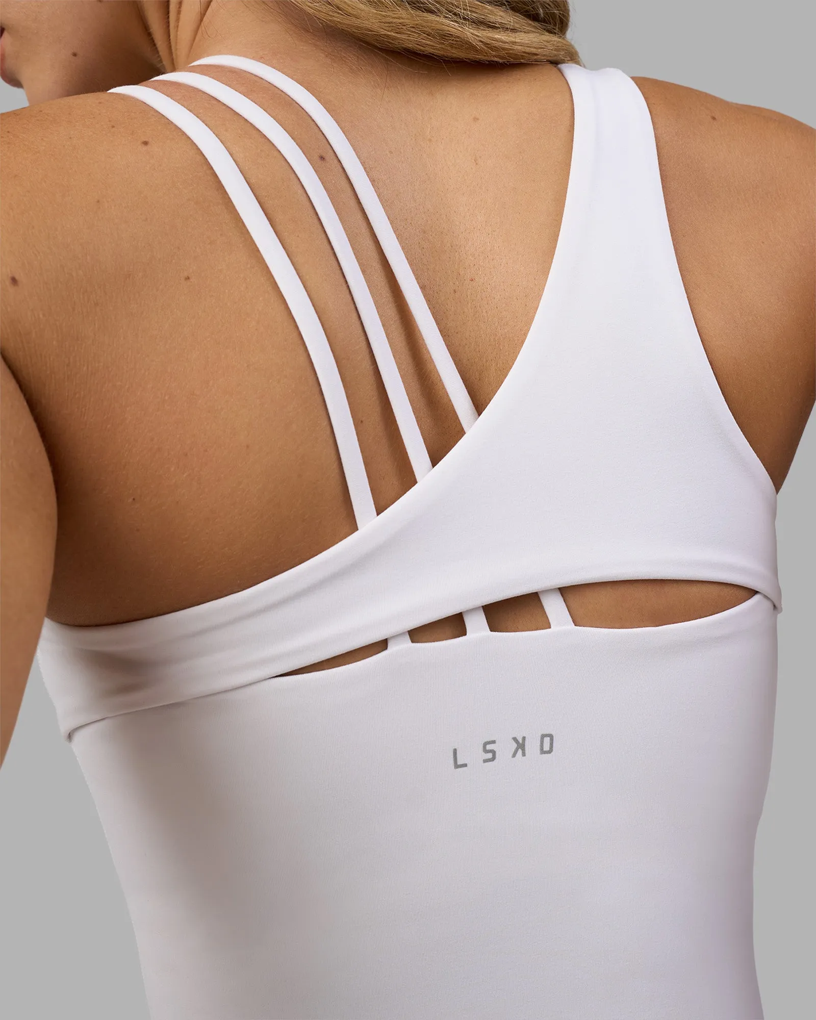 Galvanise Splice Shelf Bra Tank - White sold by LSKD product image thumbnail 3