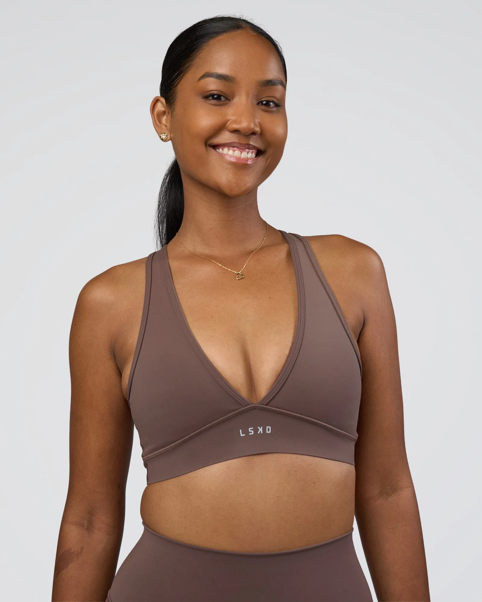 Stamina Sports Bra - Peppercorn sold by LSKD