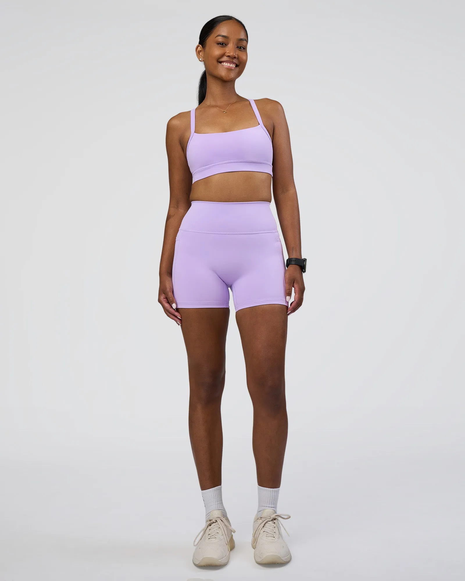 Momentum Sports Bra - Pale Lilac sold by LSKD product image thumbnail 4