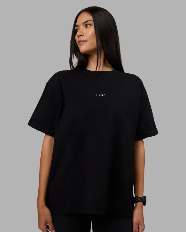 Go-To Heavyweight FLXCotton Oversized Tee - Black sold by LSKD