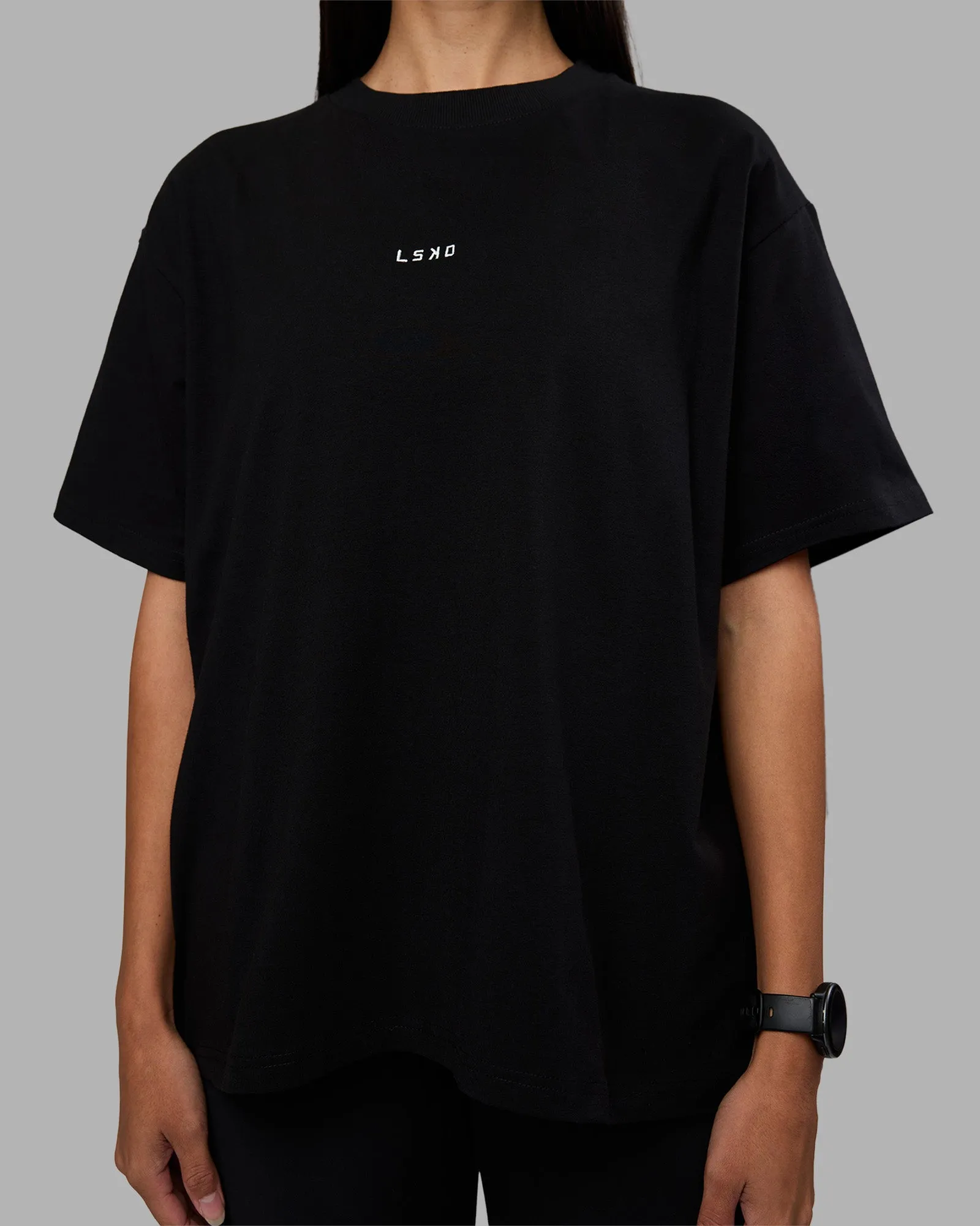 Go-To Heavyweight FLXCotton Oversized Tee - Black sold by LSKD product image thumbnail 4