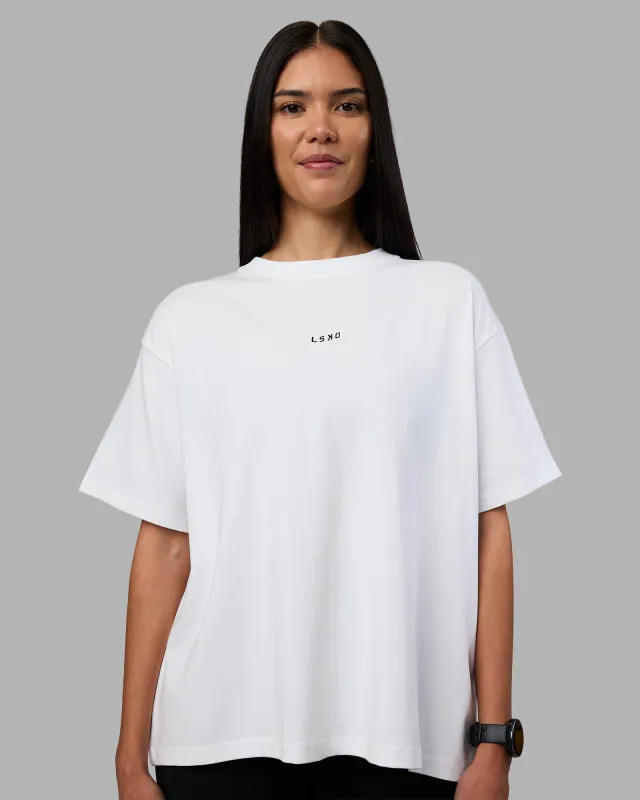 Go-To Heavyweight FLXCotton Oversized Tee - White sold by LSKD