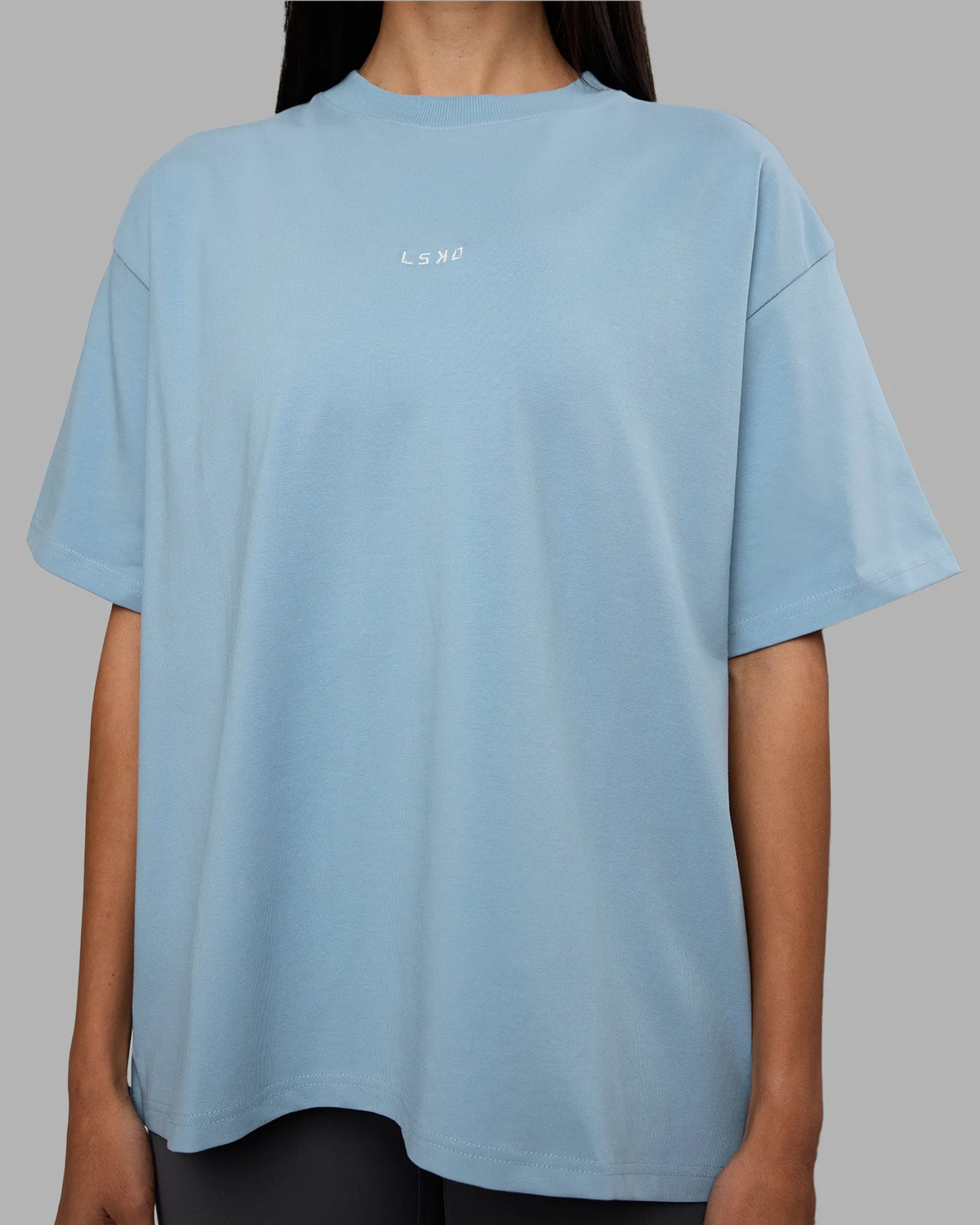 Go-To Heavyweight FLXCotton Oversized Tee - Glacier Lake sold by LSKD product image thumbnail 4