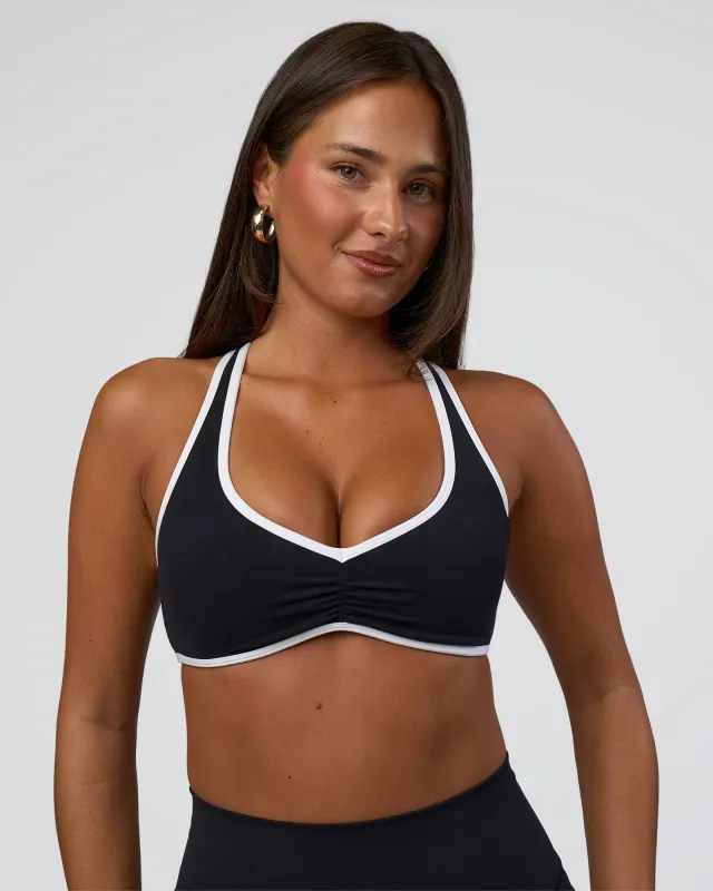 Luminous Sports Bra - Black-White sold by LSKD