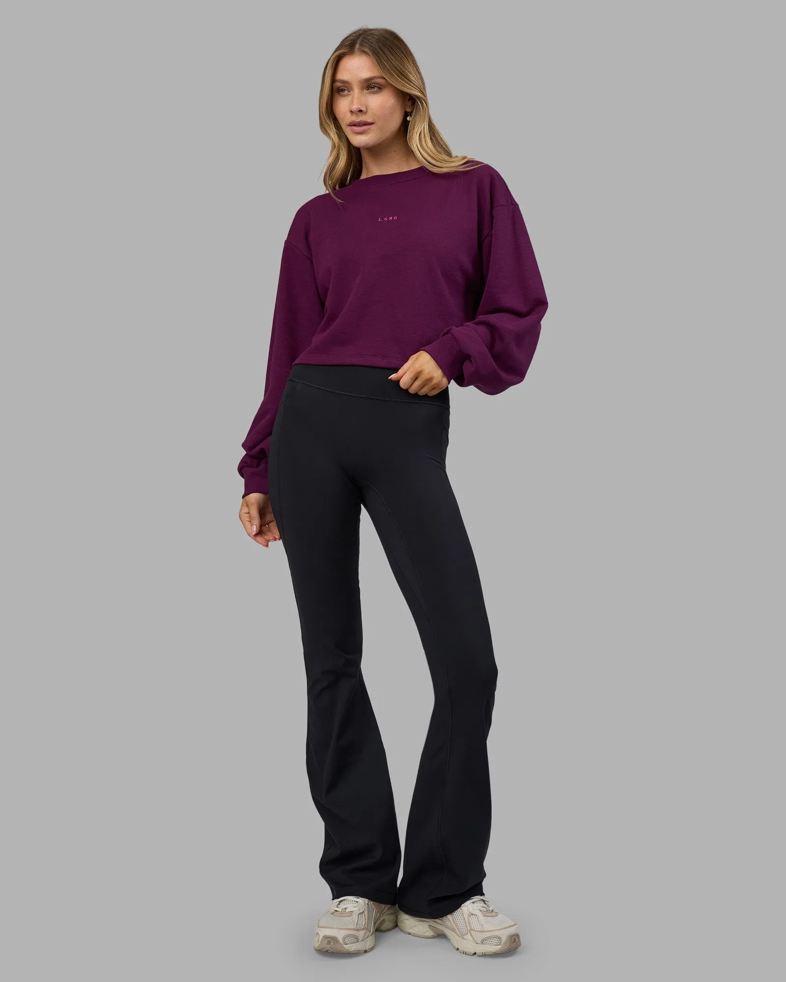 Breeze Open Back Sweater - Plum Caspia-Plum Caspia sold by LSKD product image thumbnail 3