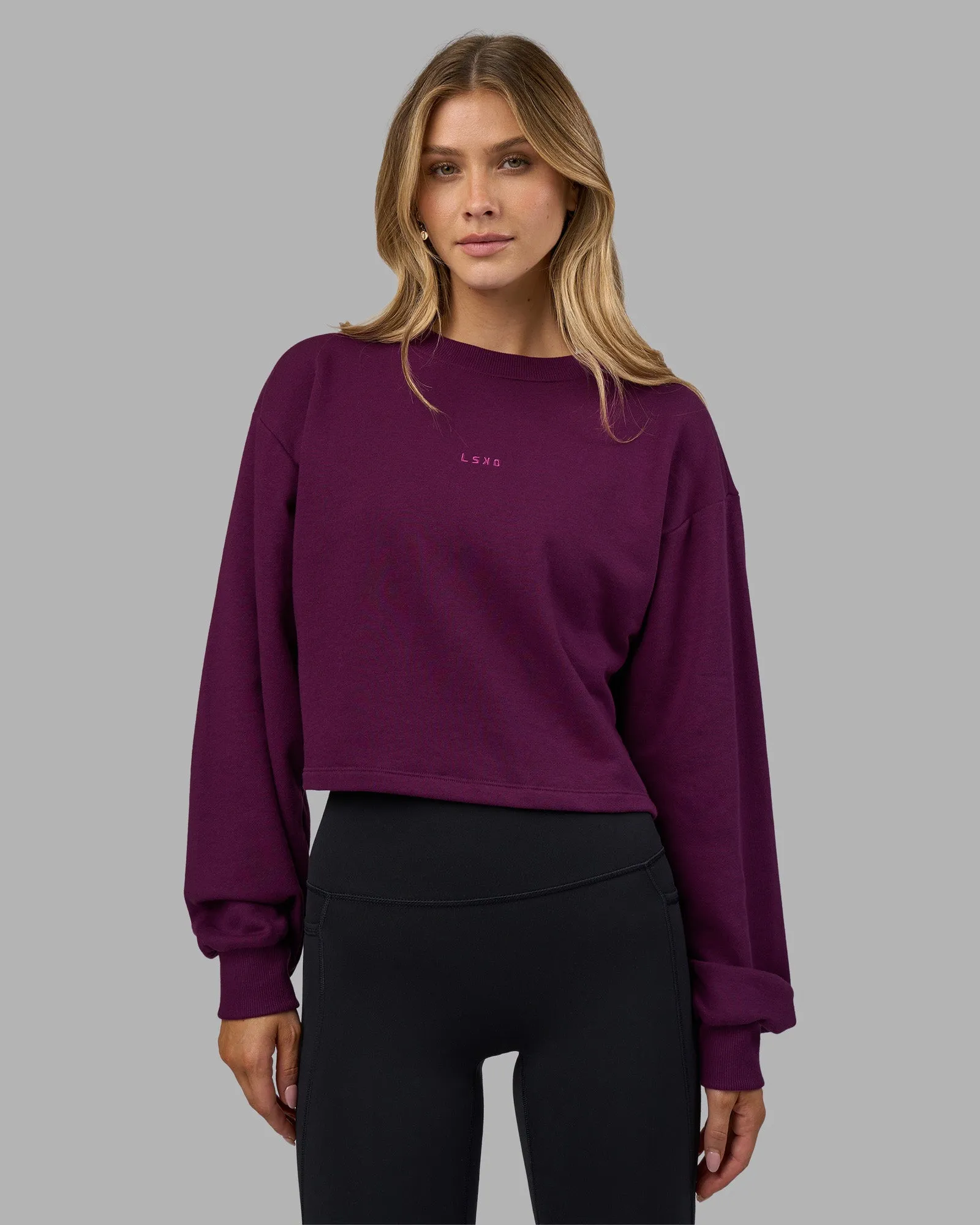 Breeze Open Back Sweater - Plum Caspia-Plum Caspia sold by LSKD product image thumbnail 2