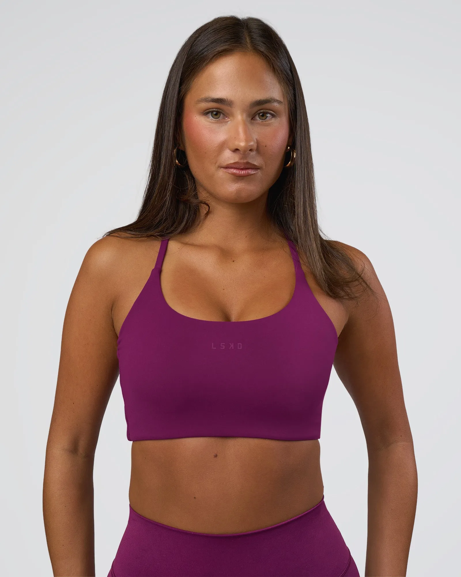 Twist Sports Bra - Plum Caspia sold by LSKD product image thumbnail 3