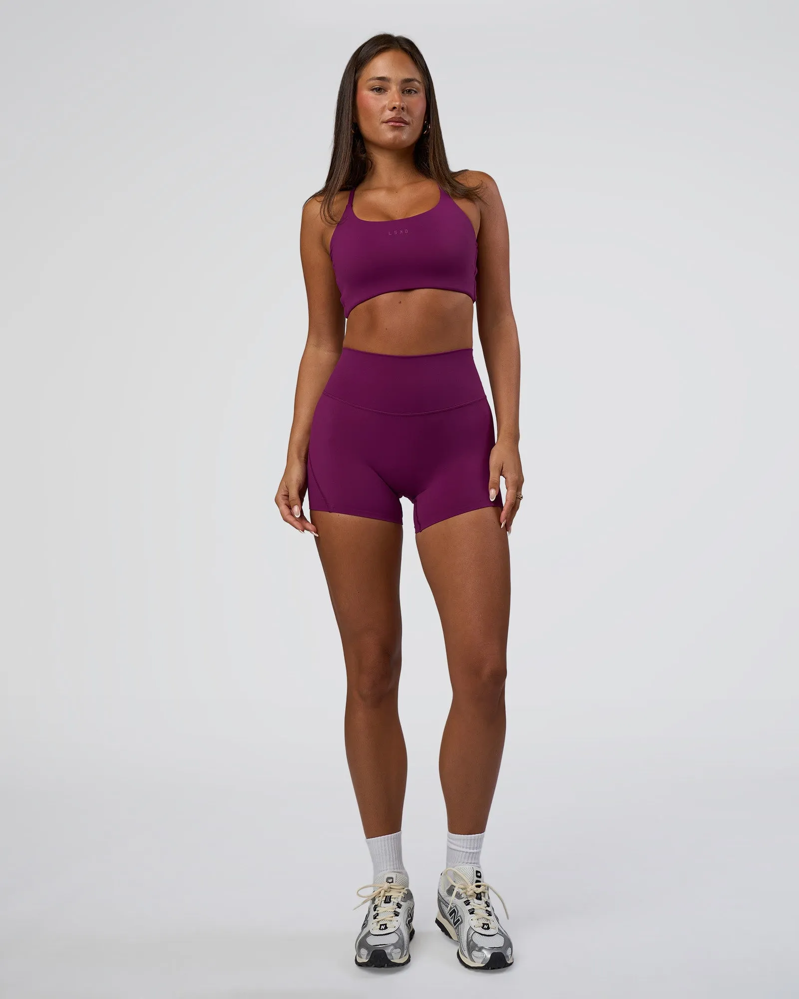 Twist Sports Bra - Plum Caspia sold by LSKD product image thumbnail 5