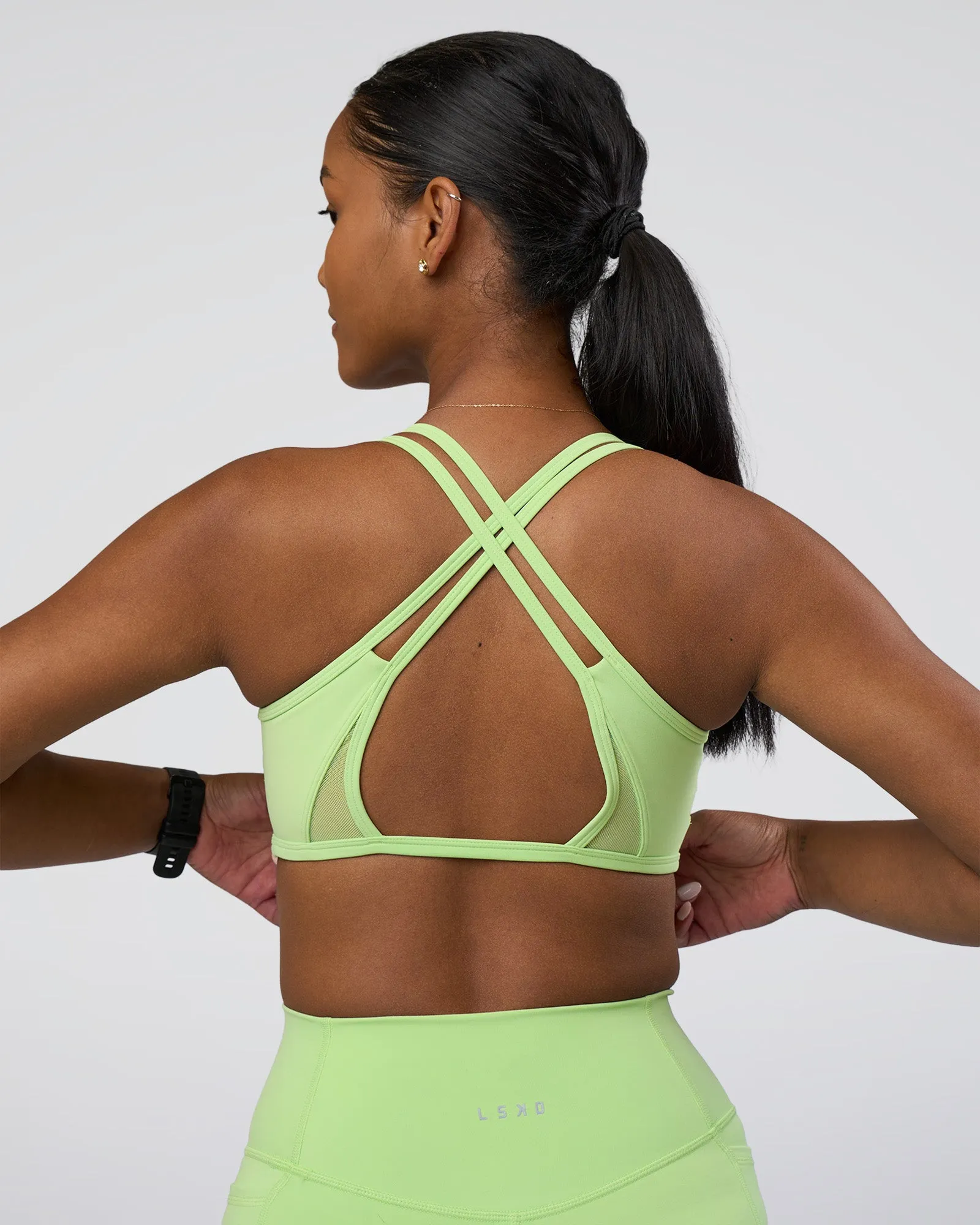 Interstellar Sports Bra - Solar Lime sold by LSKD product image thumbnail 2