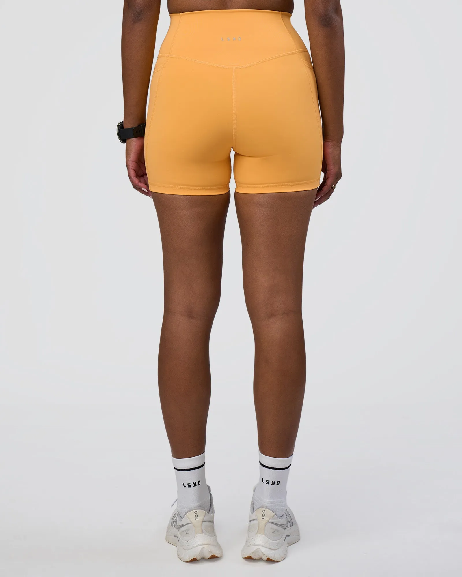 Fusion Ultra High-Rise 4" Short Pockets - Warm Apricot sold by LSKD product image thumbnail 5