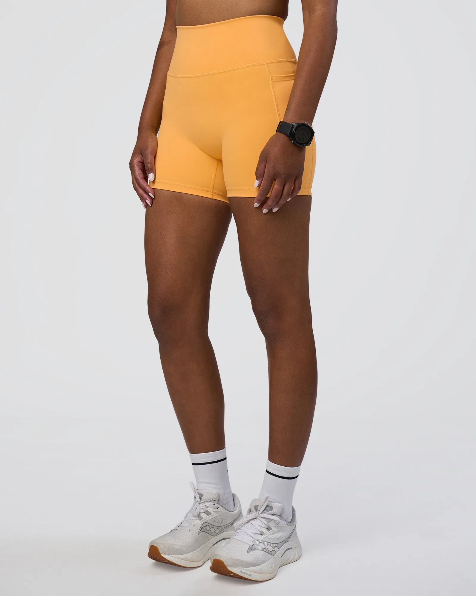 Fusion Ultra High-Rise 4" Short Pockets - Warm Apricot sold by LSKD product image thumbnail 2