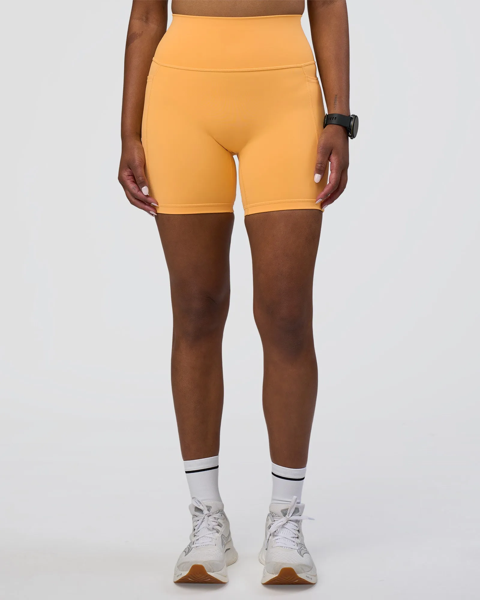 Fusion Ultra High-Rise 6" Short Pockets - Warm Apricot sold by LSKD